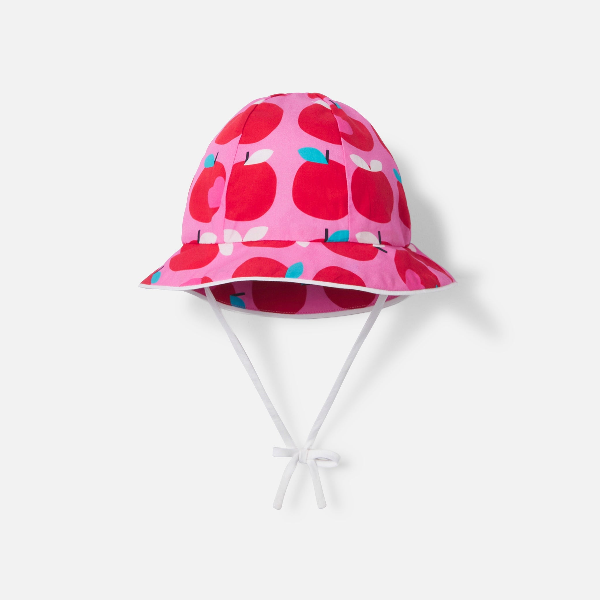 Toddler girl apple print hat