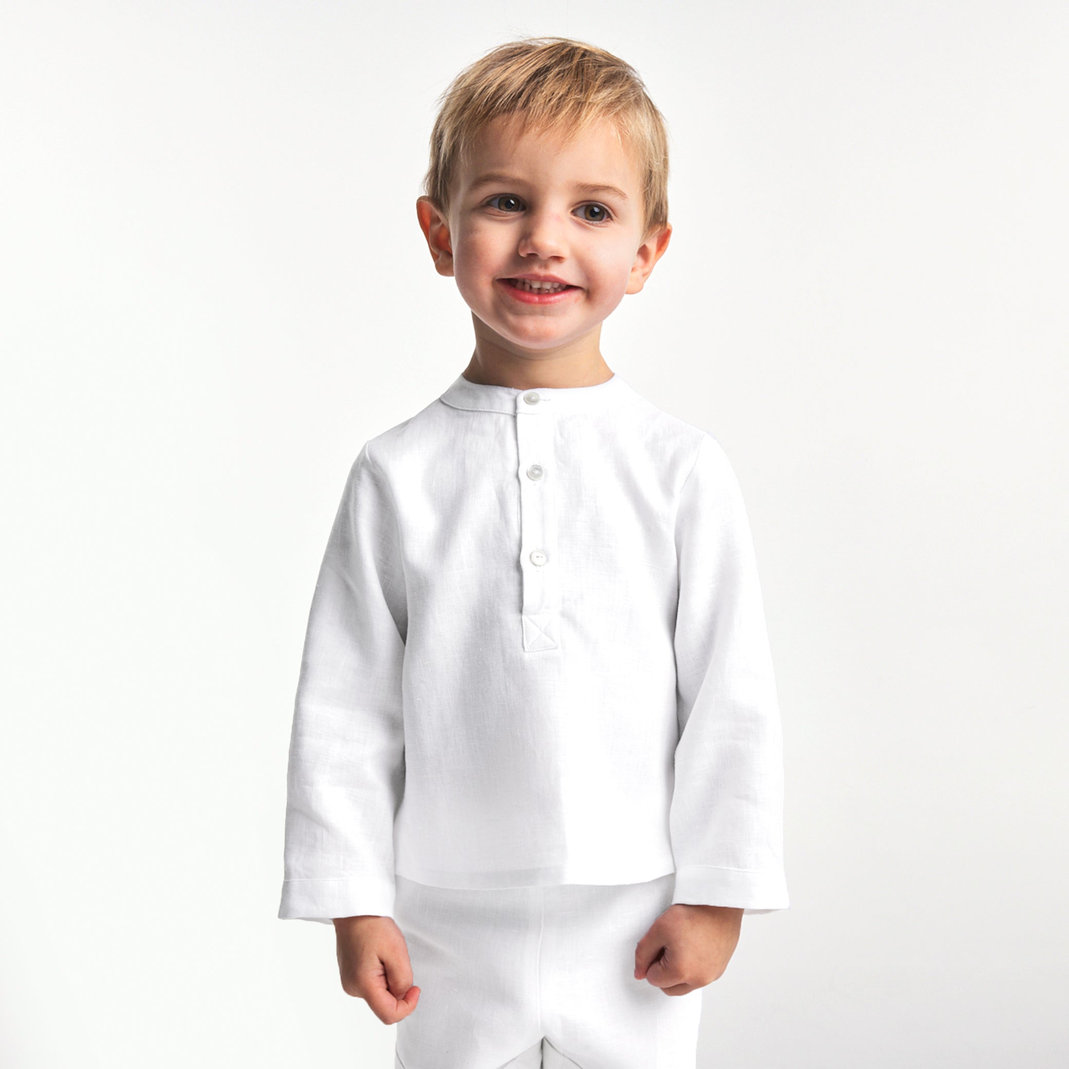 Toddler boy linen shirt