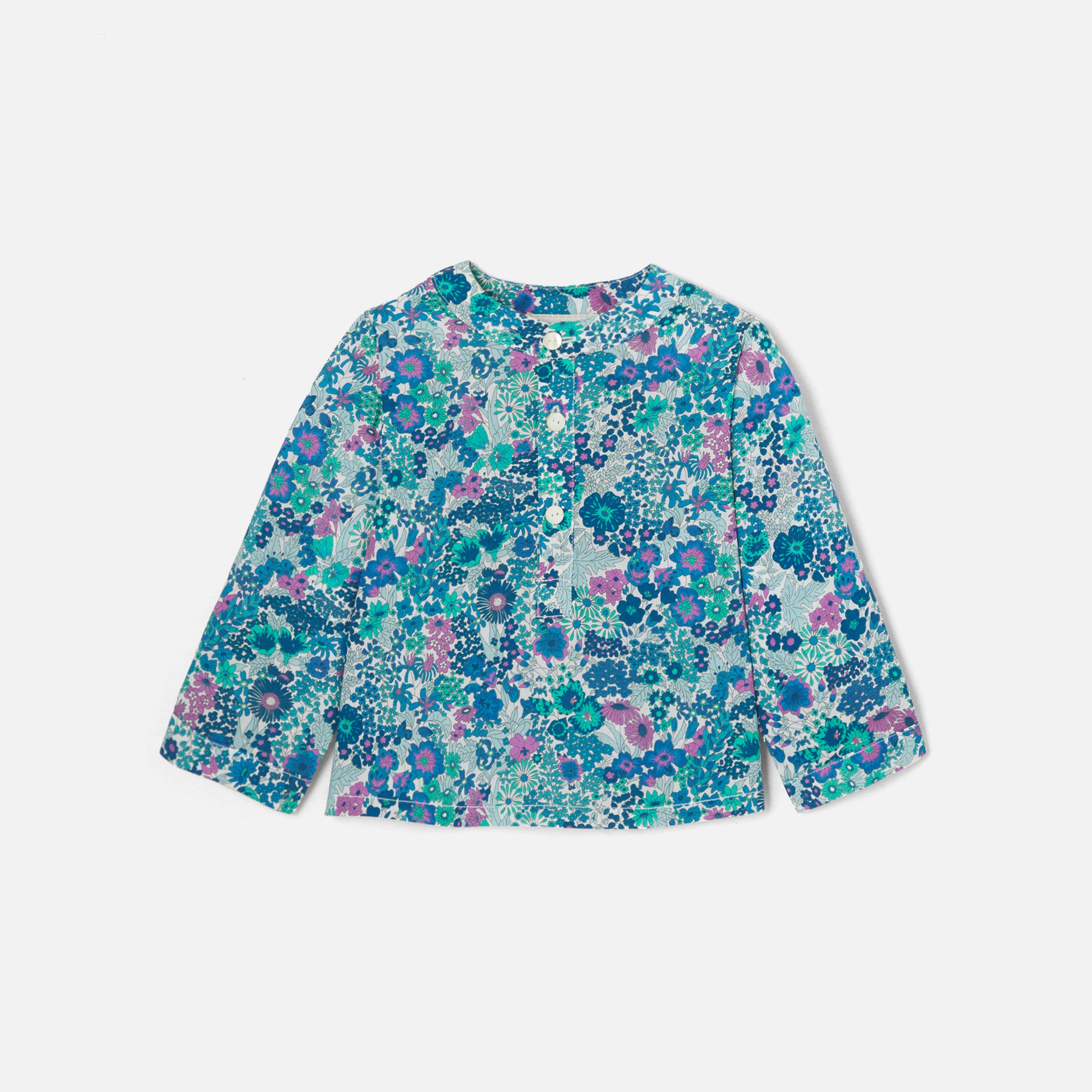 Toddler boy shirt in Liberty fabric