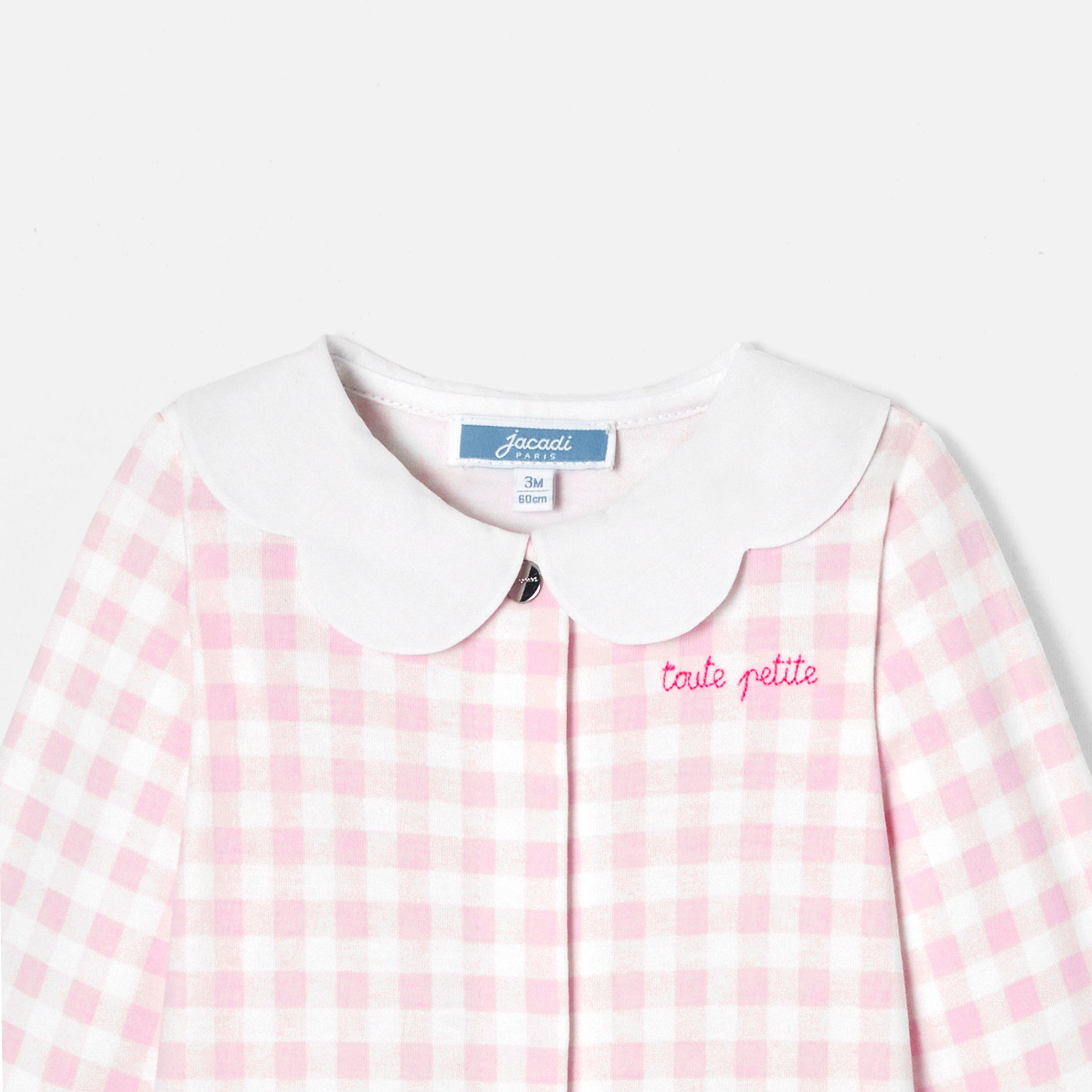 Baby girl gingham print pyjamas