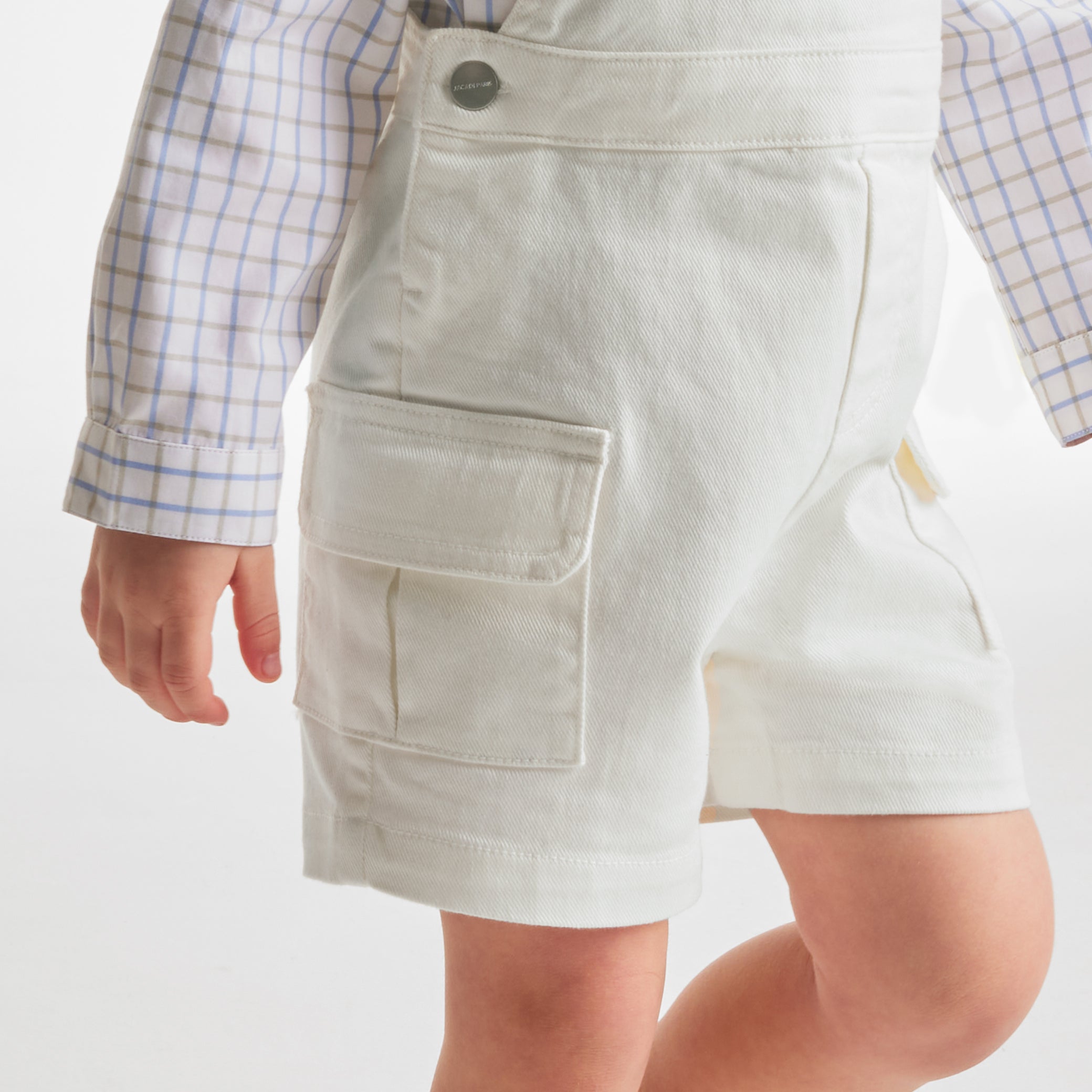 Toddler boy canvas romper
