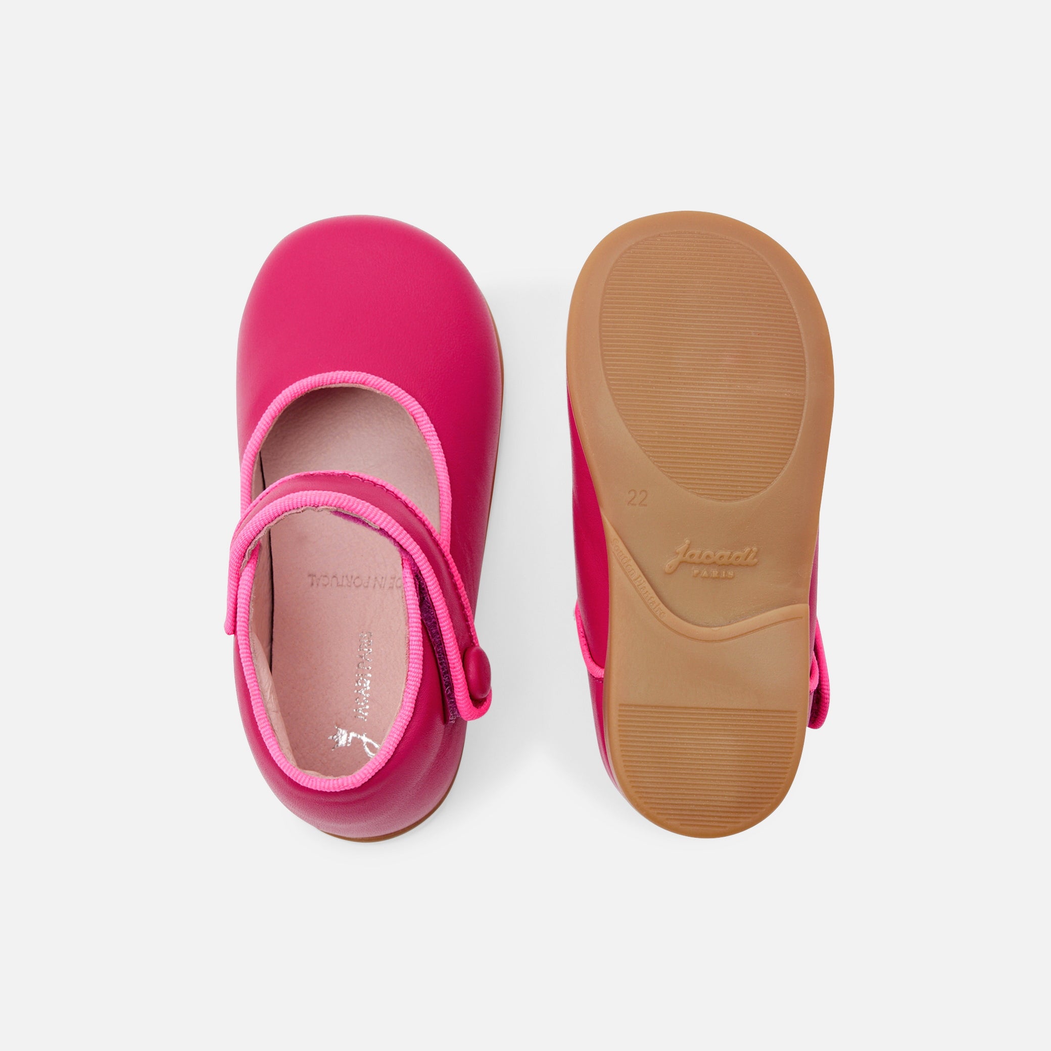 Baby girl Mary Janes in smooth leather