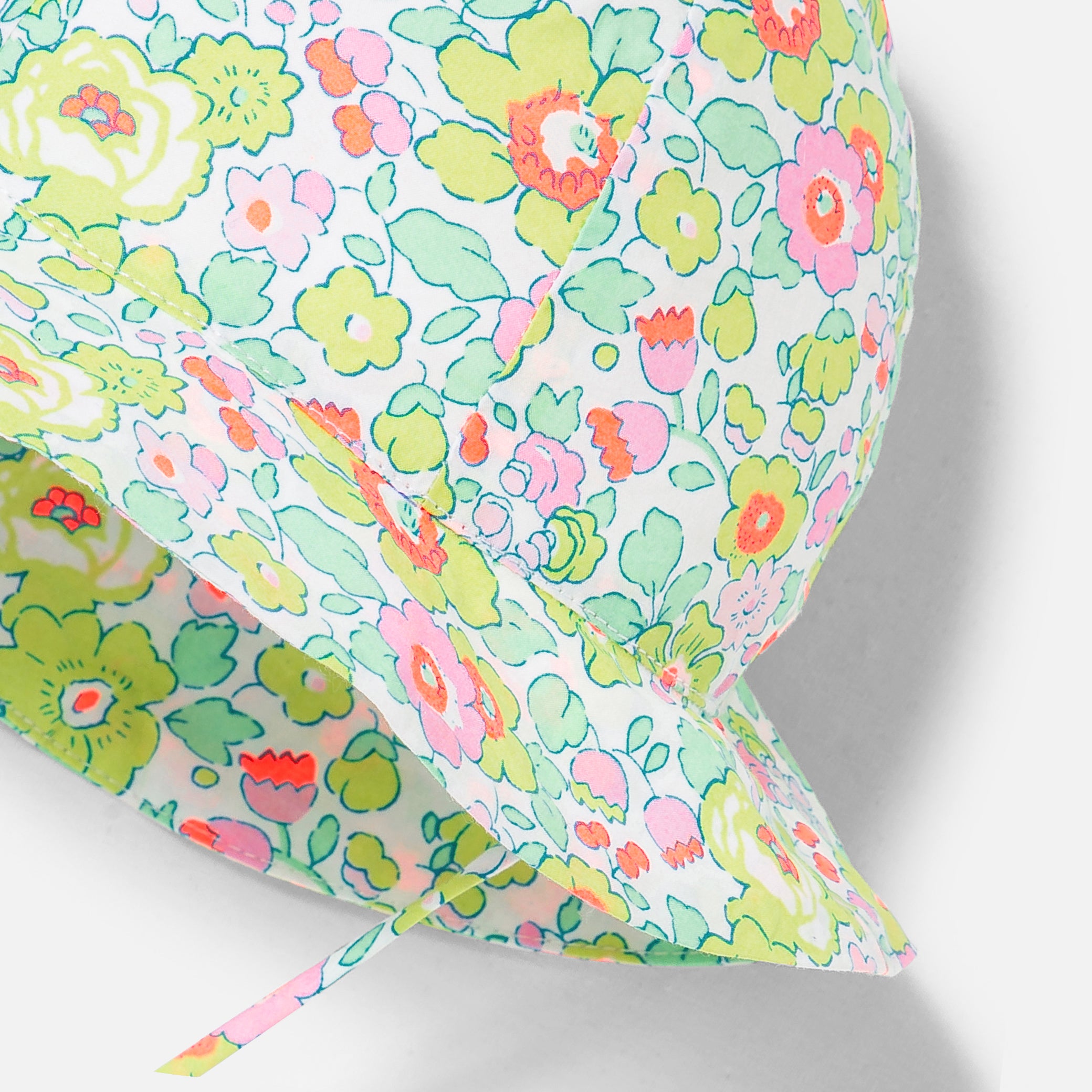 Toddler girl hat in Liberty fabric