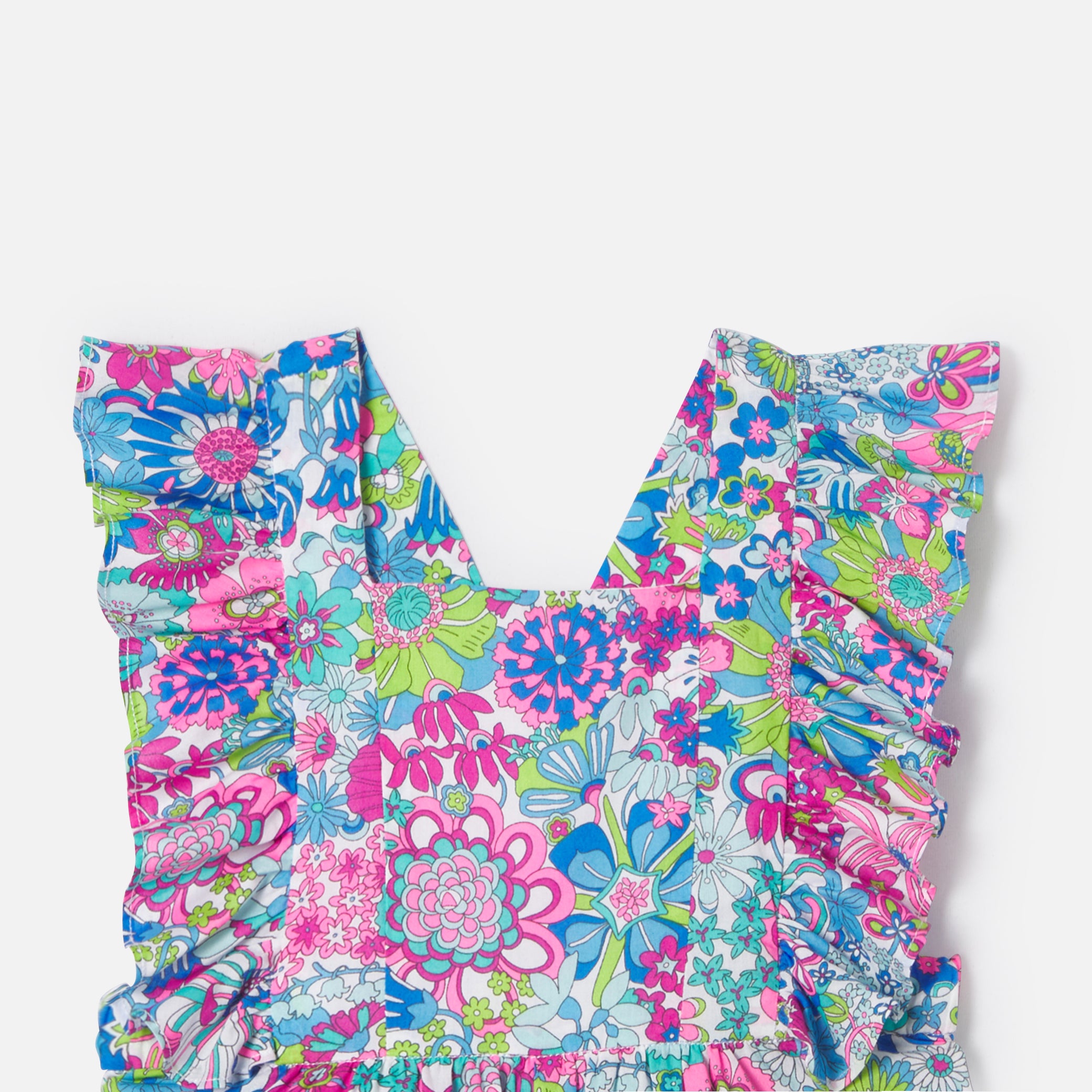 Toddler girl romper in Liberty fabric