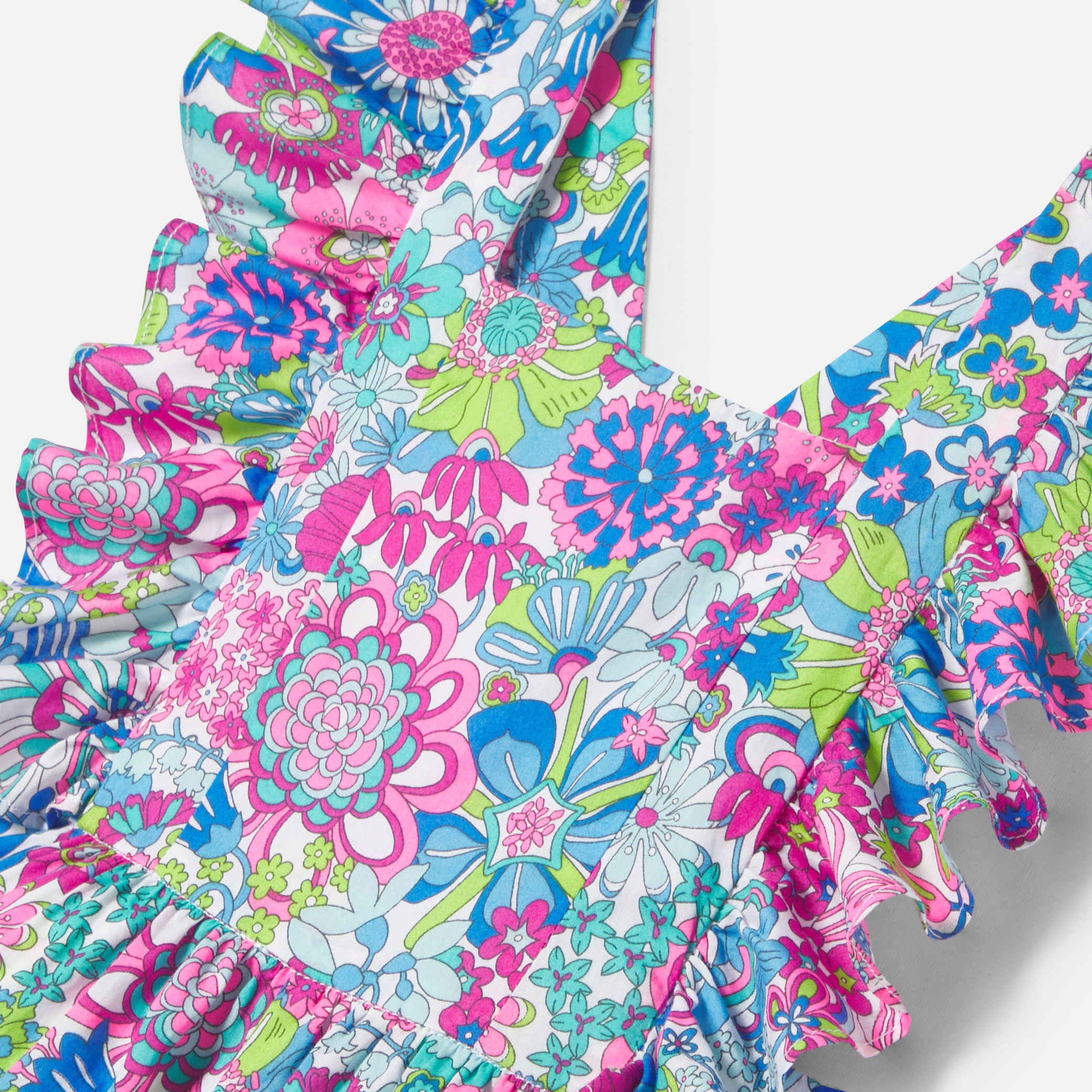 Toddler girl romper in Liberty fabric