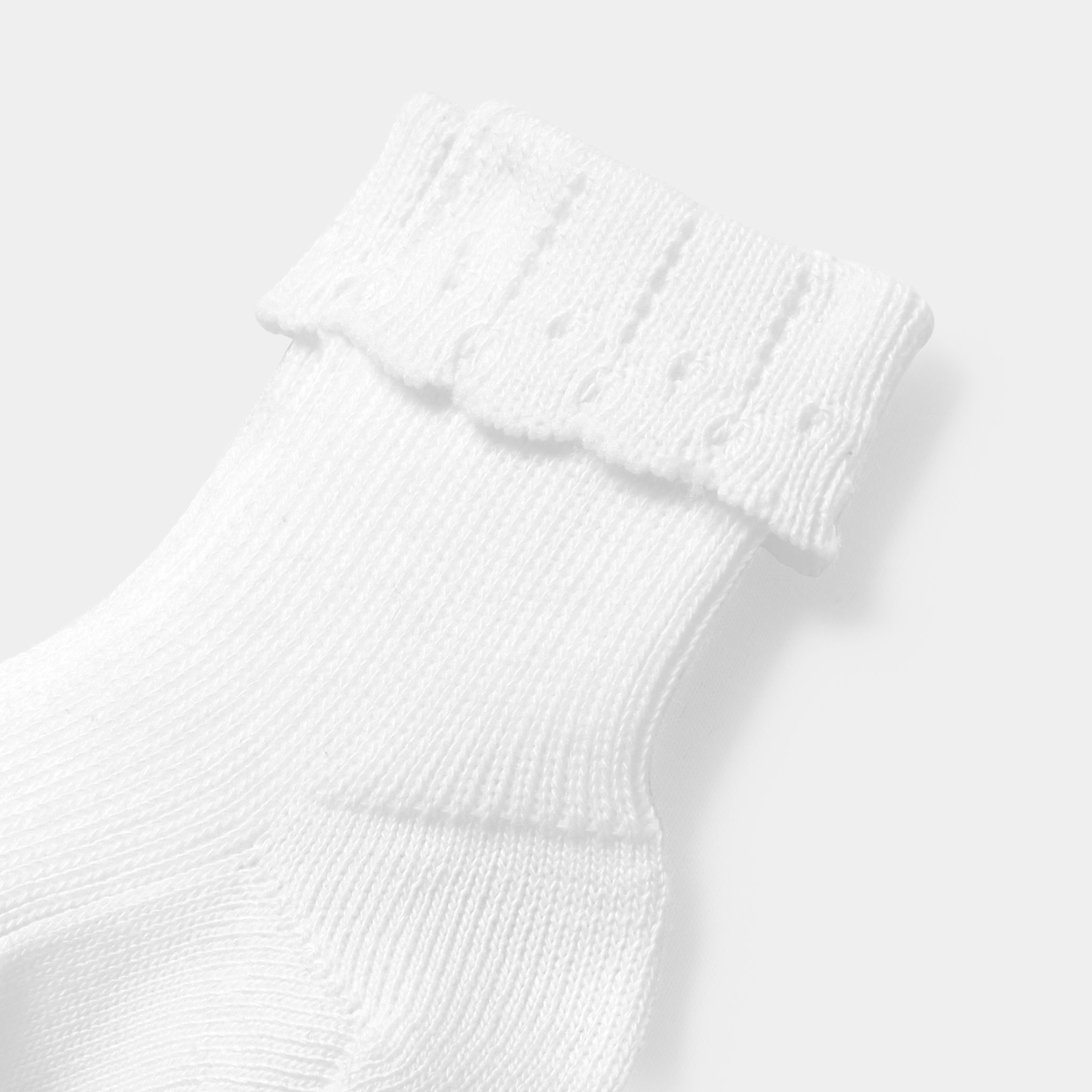 Baby girl socks with cuffs
