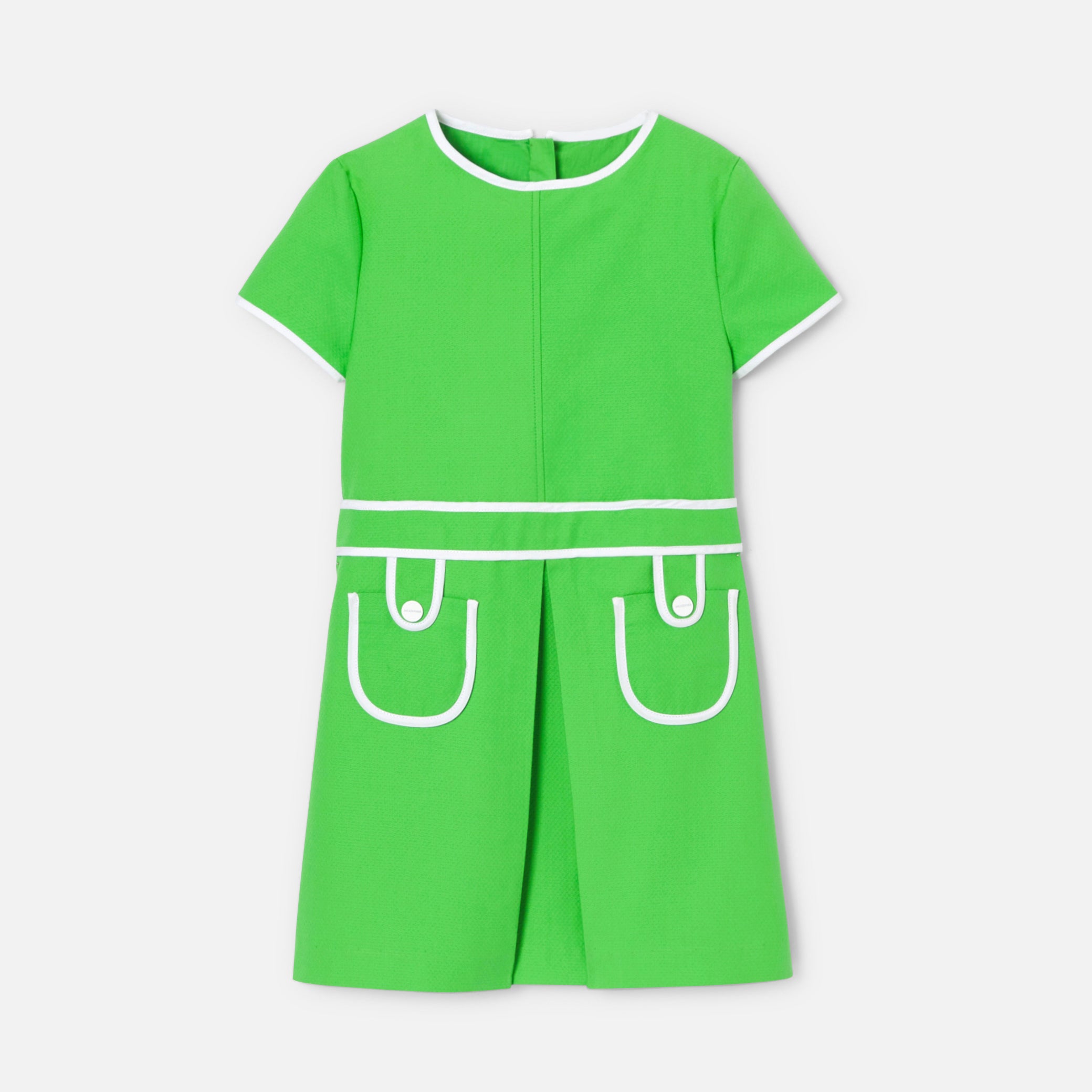 Girl dress in honeycomb pique