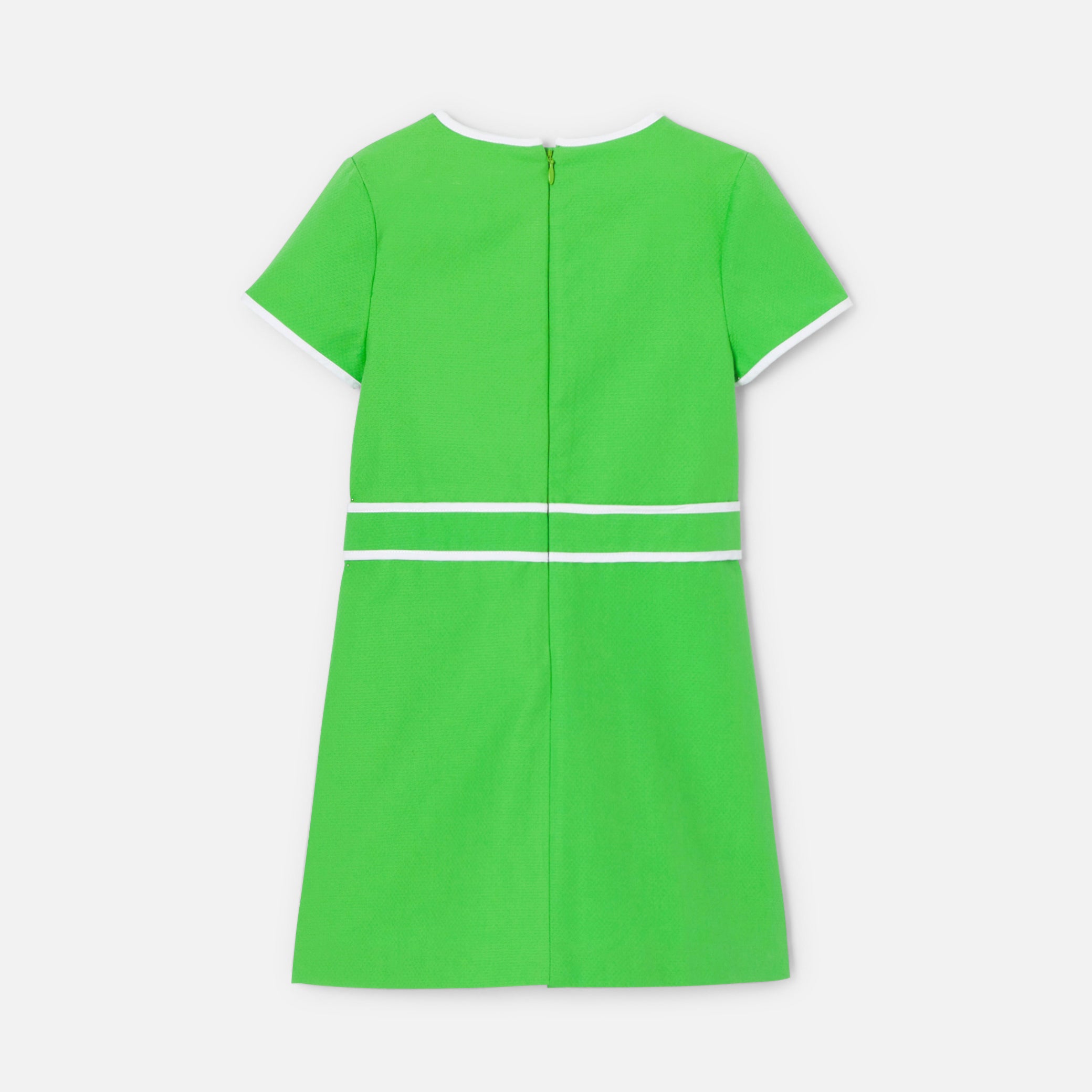 Girl dress in honeycomb pique