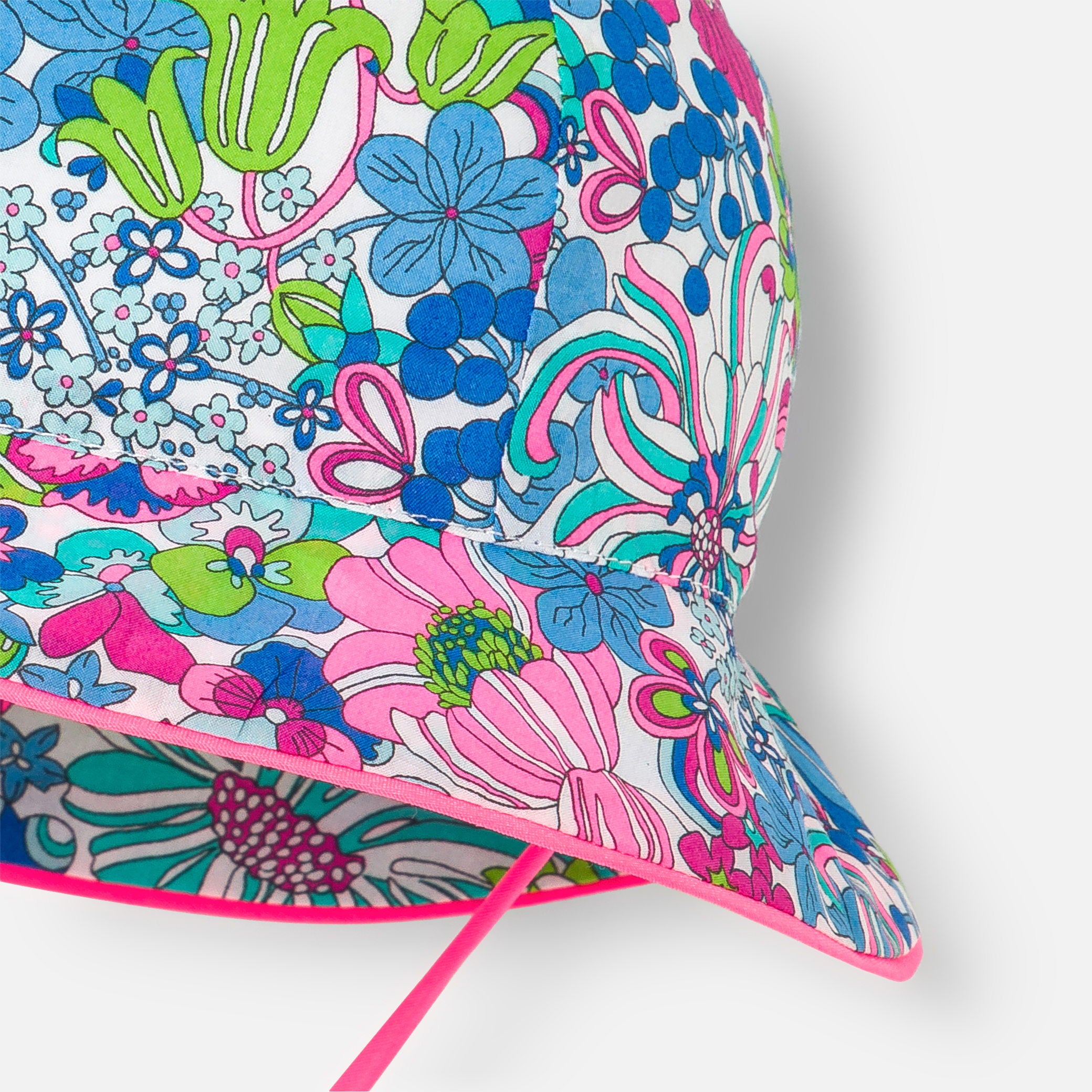 Toddler girl hat in Liberty fabric