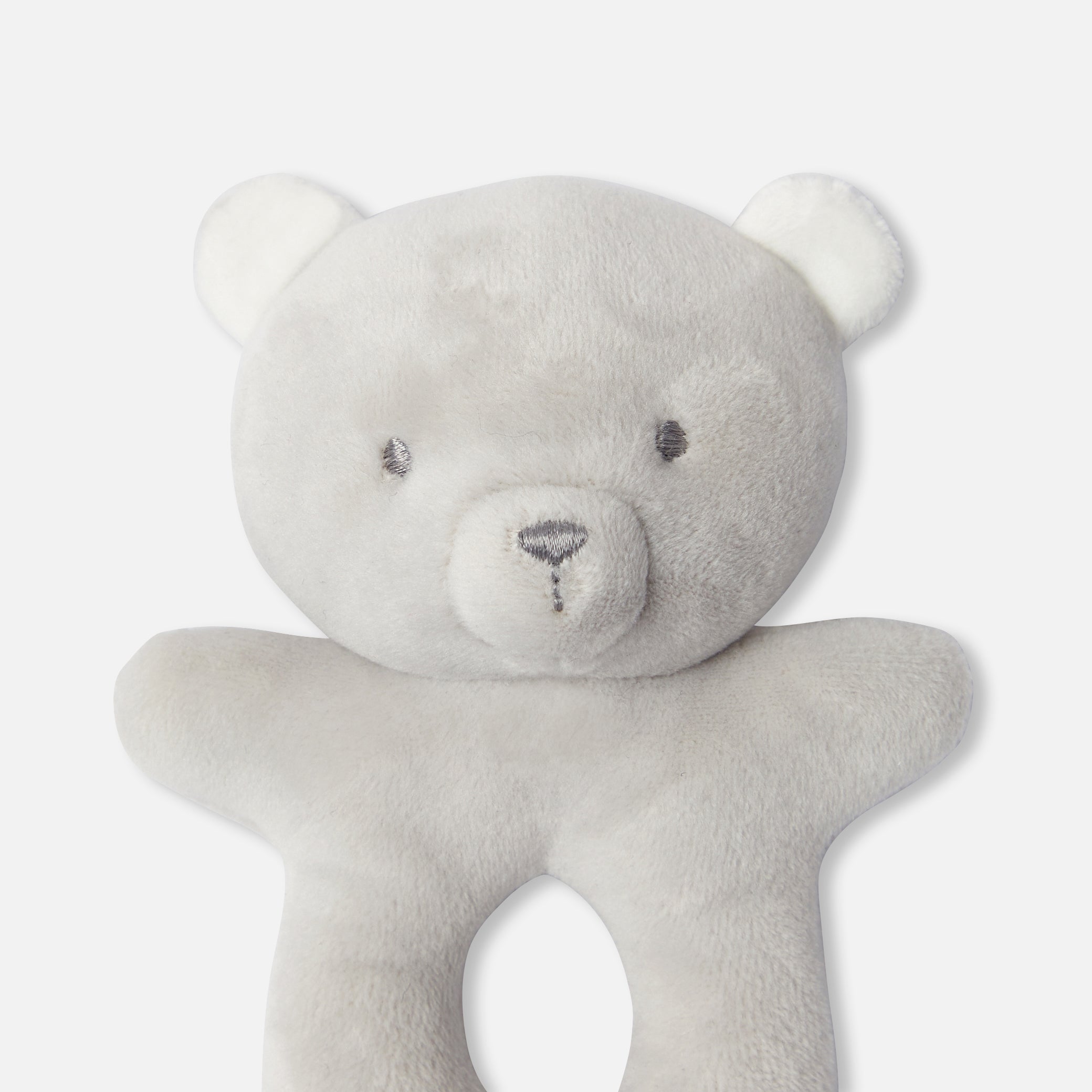 Velvet teddy bear rattle