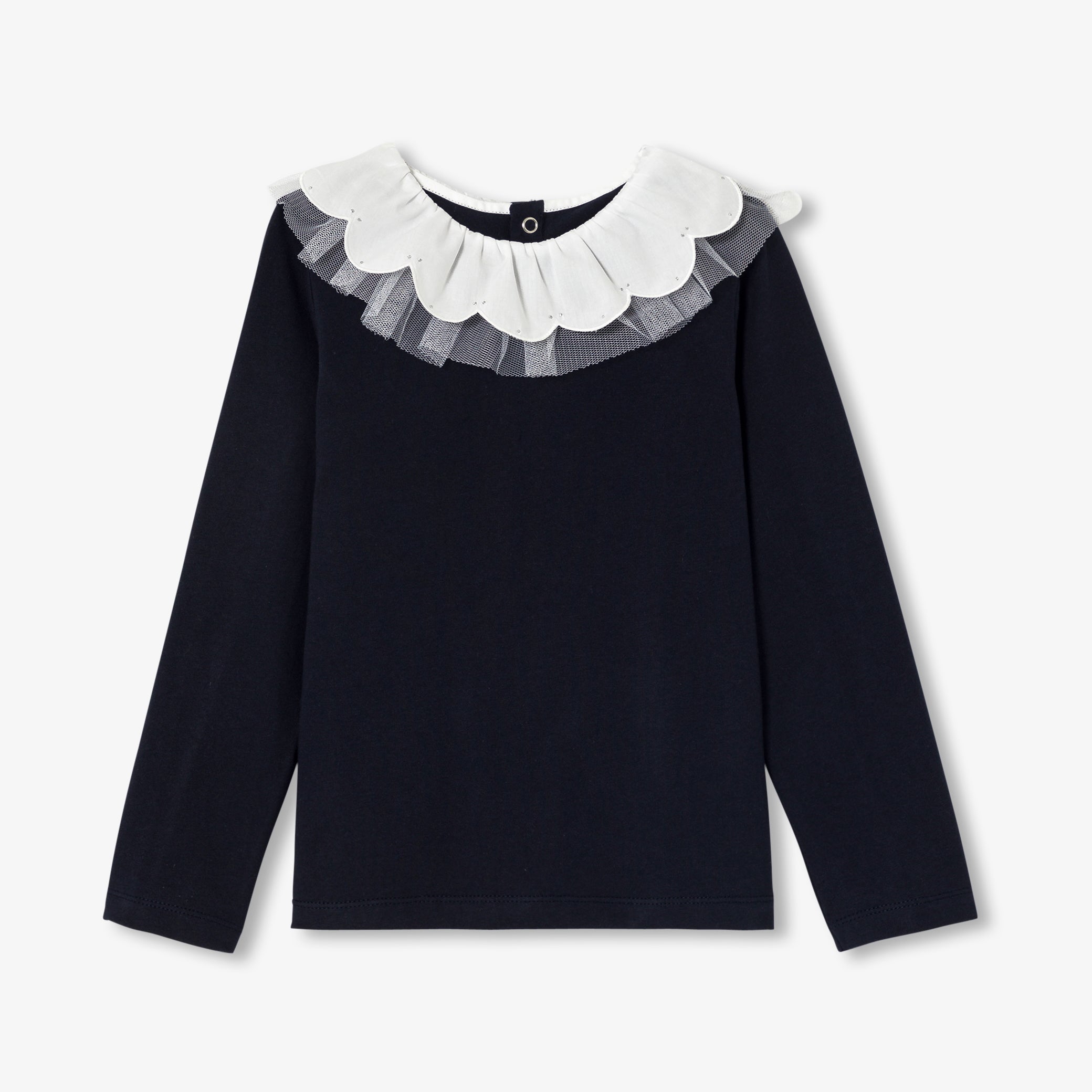 Girl T-shirt with a collar