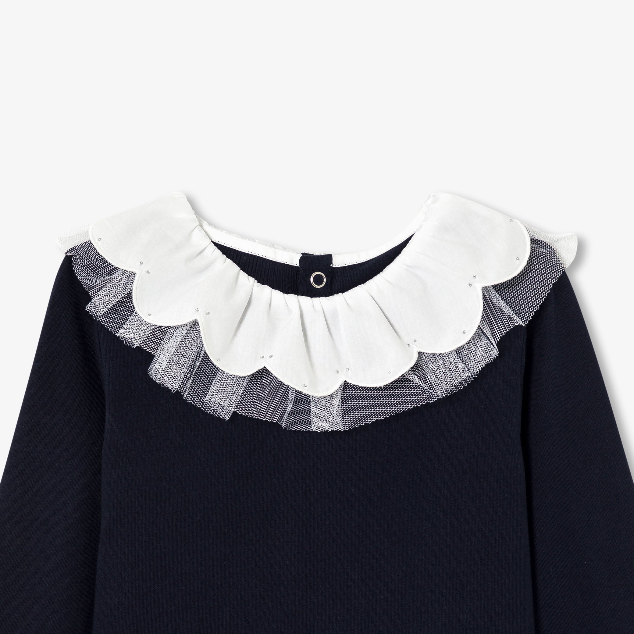 Girl T-shirt with a collar