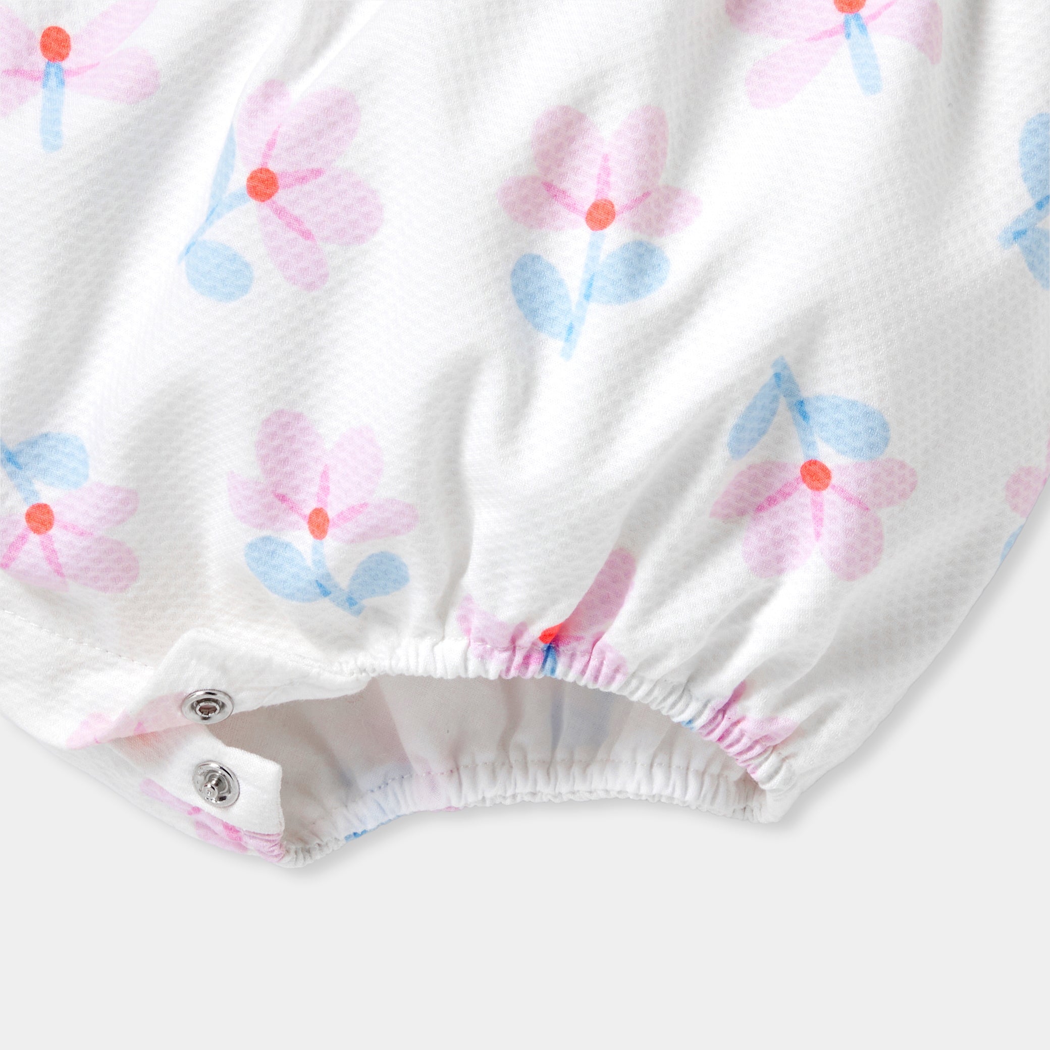 Baby girl romper in cotton pique