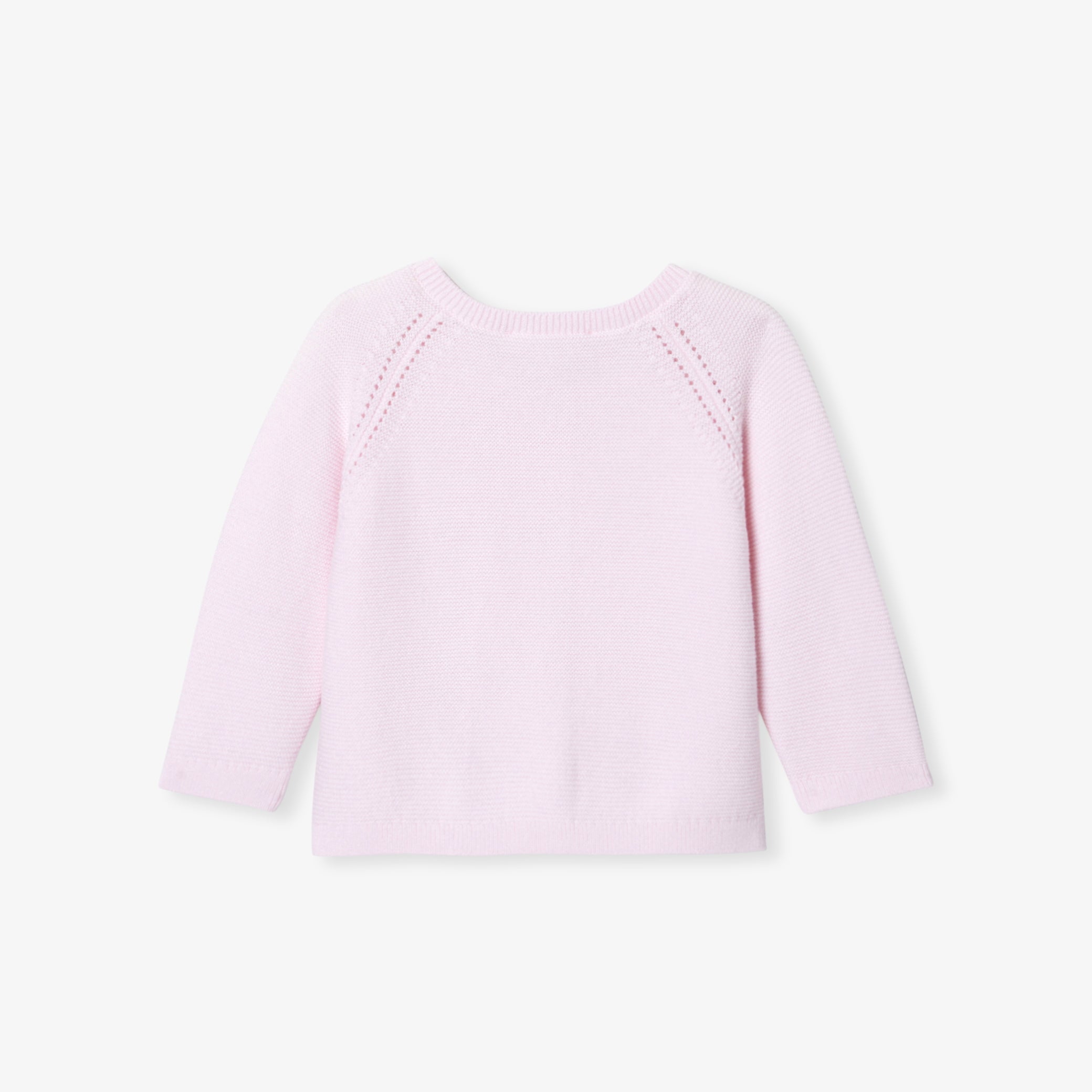 Baby girl cardigan in garter stitch
