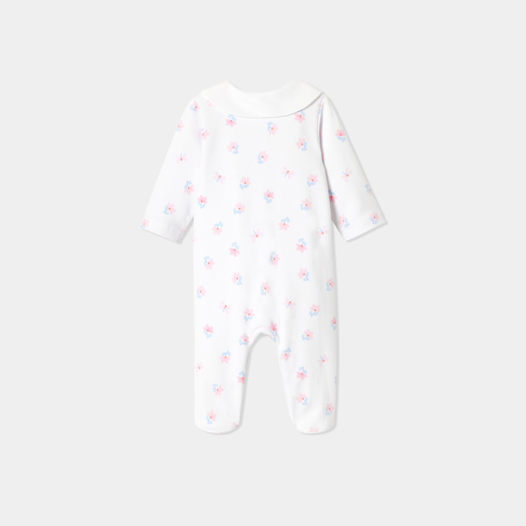 Baby girl sleepsuit in interlock