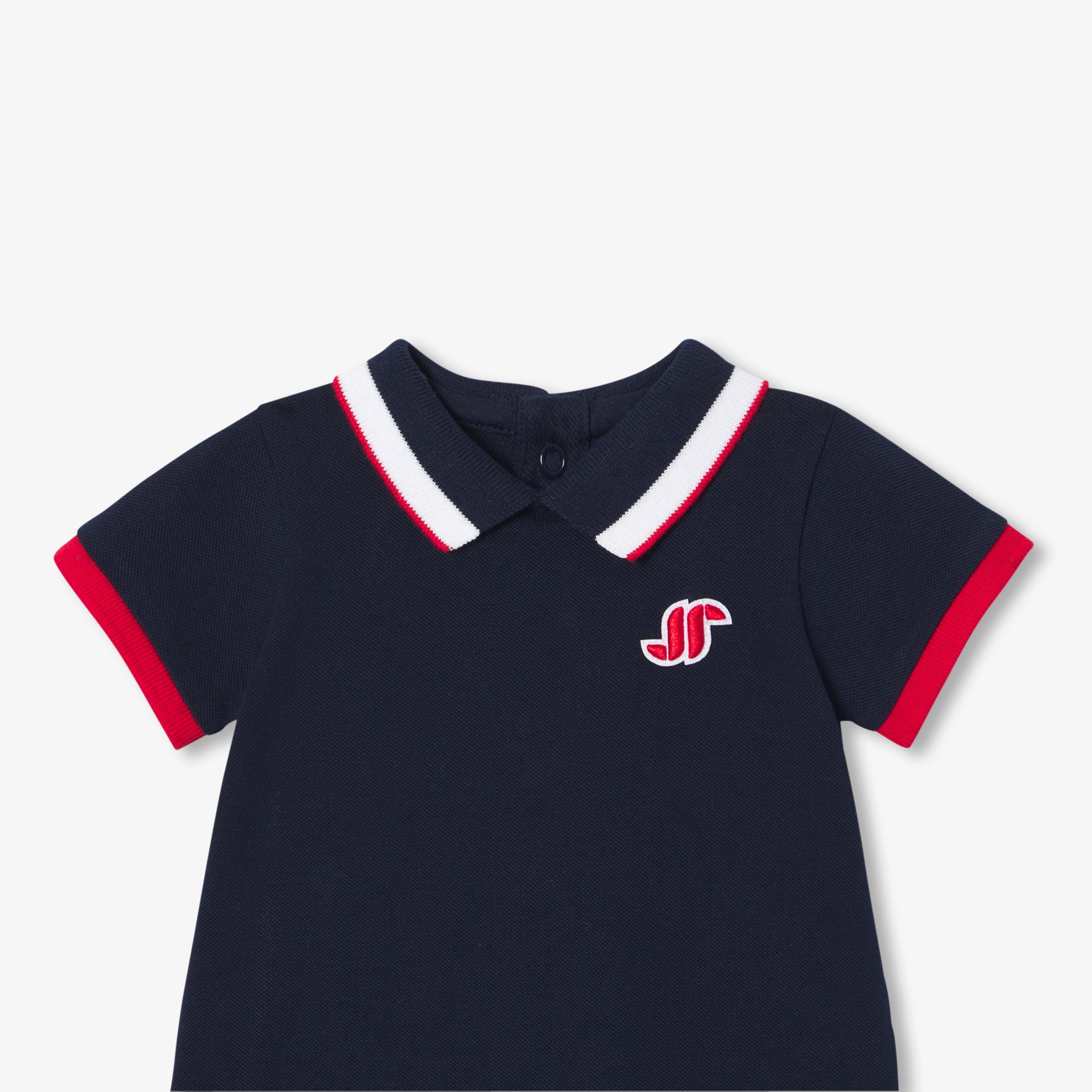 Baby boy polo romper