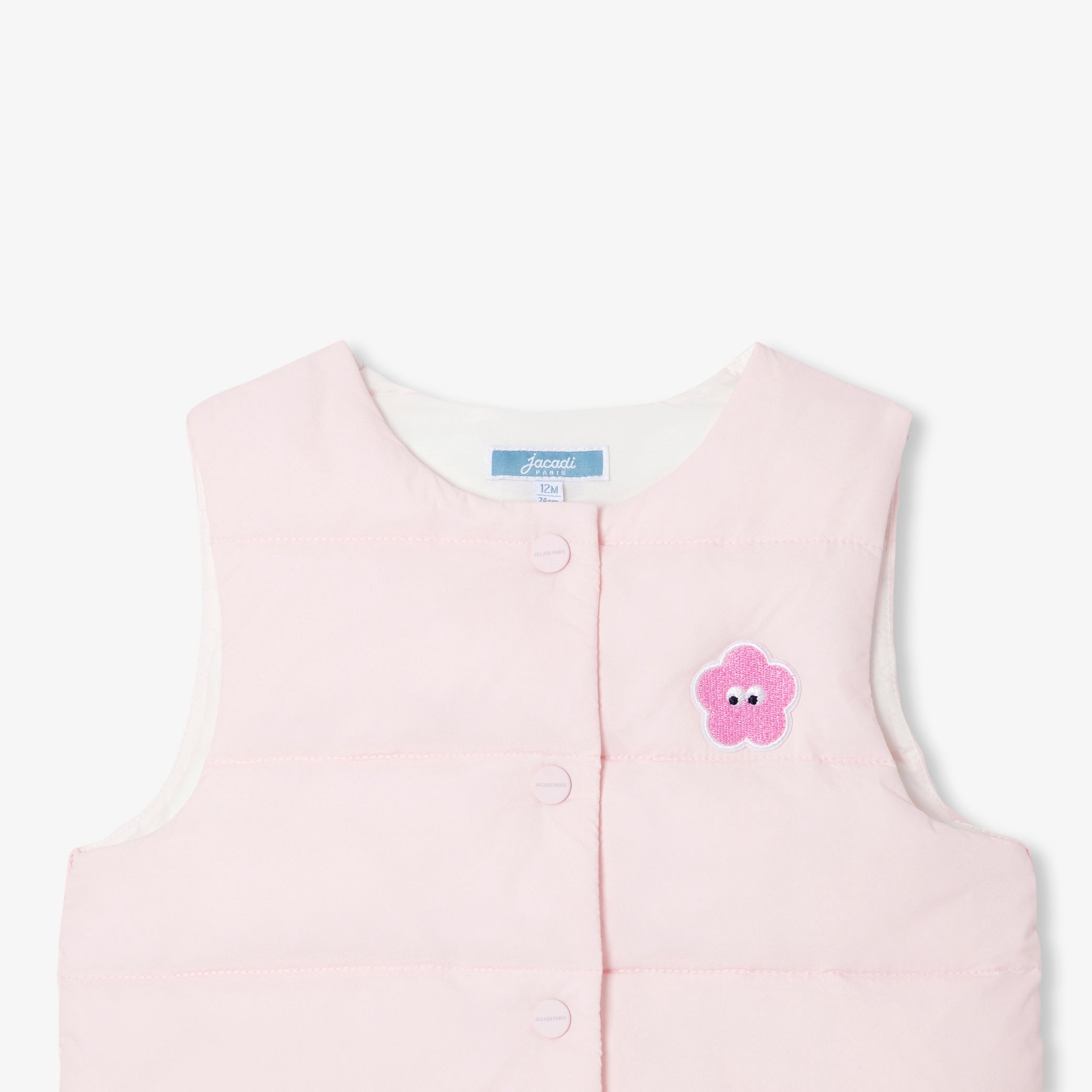 Toddler girl sleeveless padded jacket