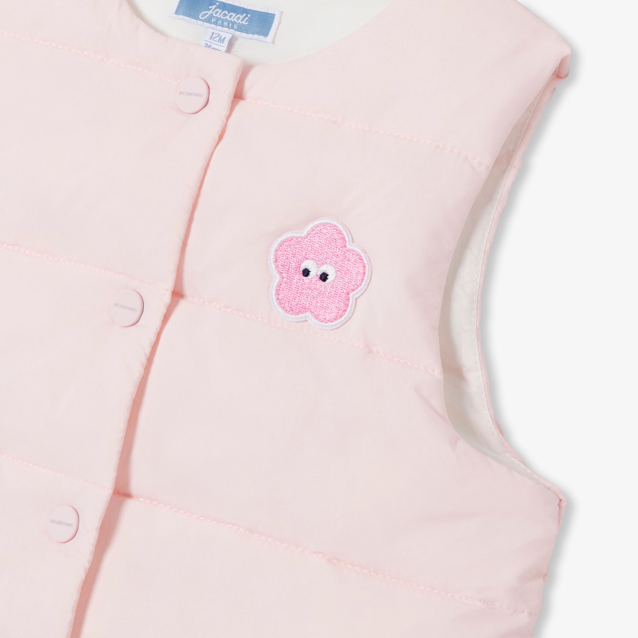 Toddler girl sleeveless padded jacket