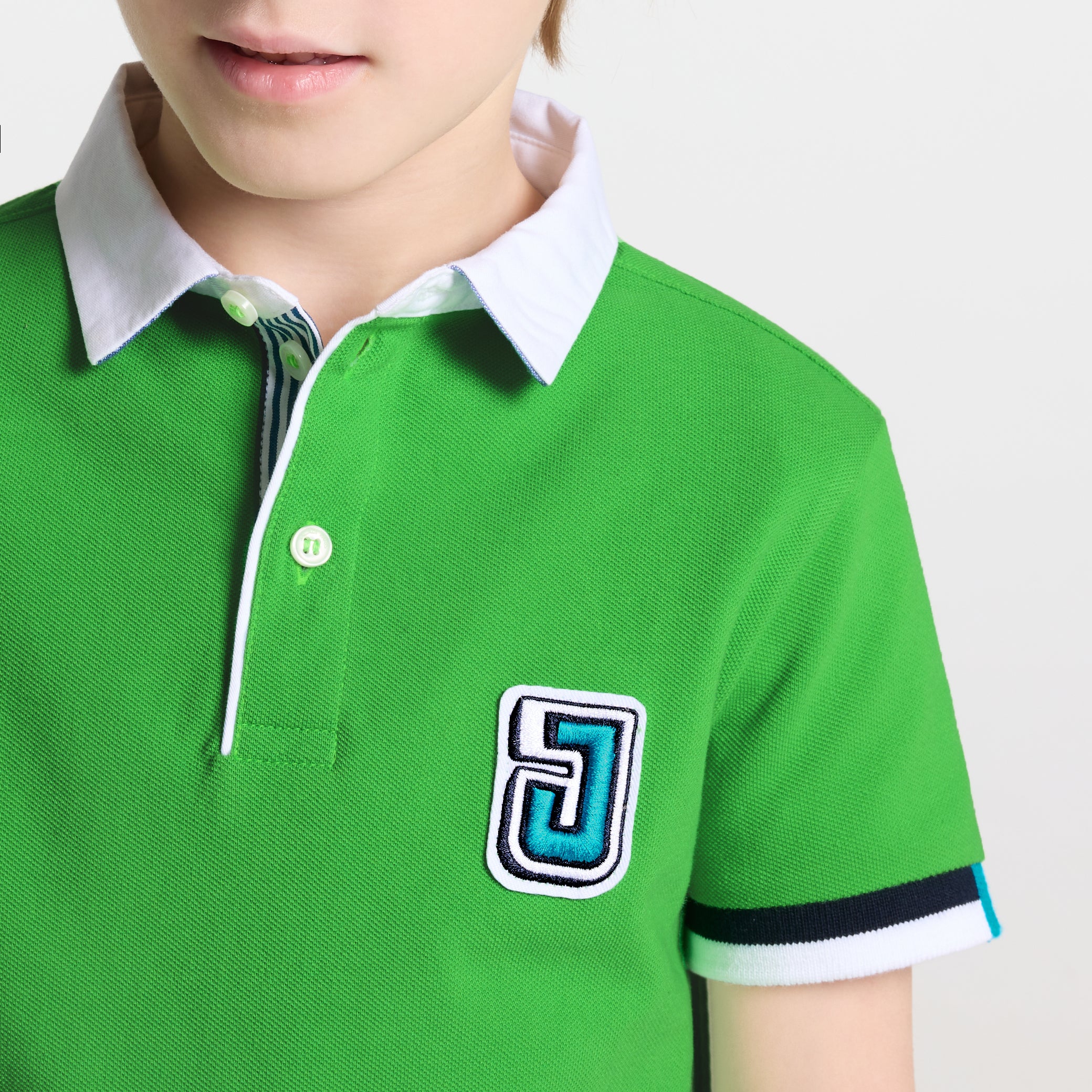 Boy's polo shirt in cotton pique