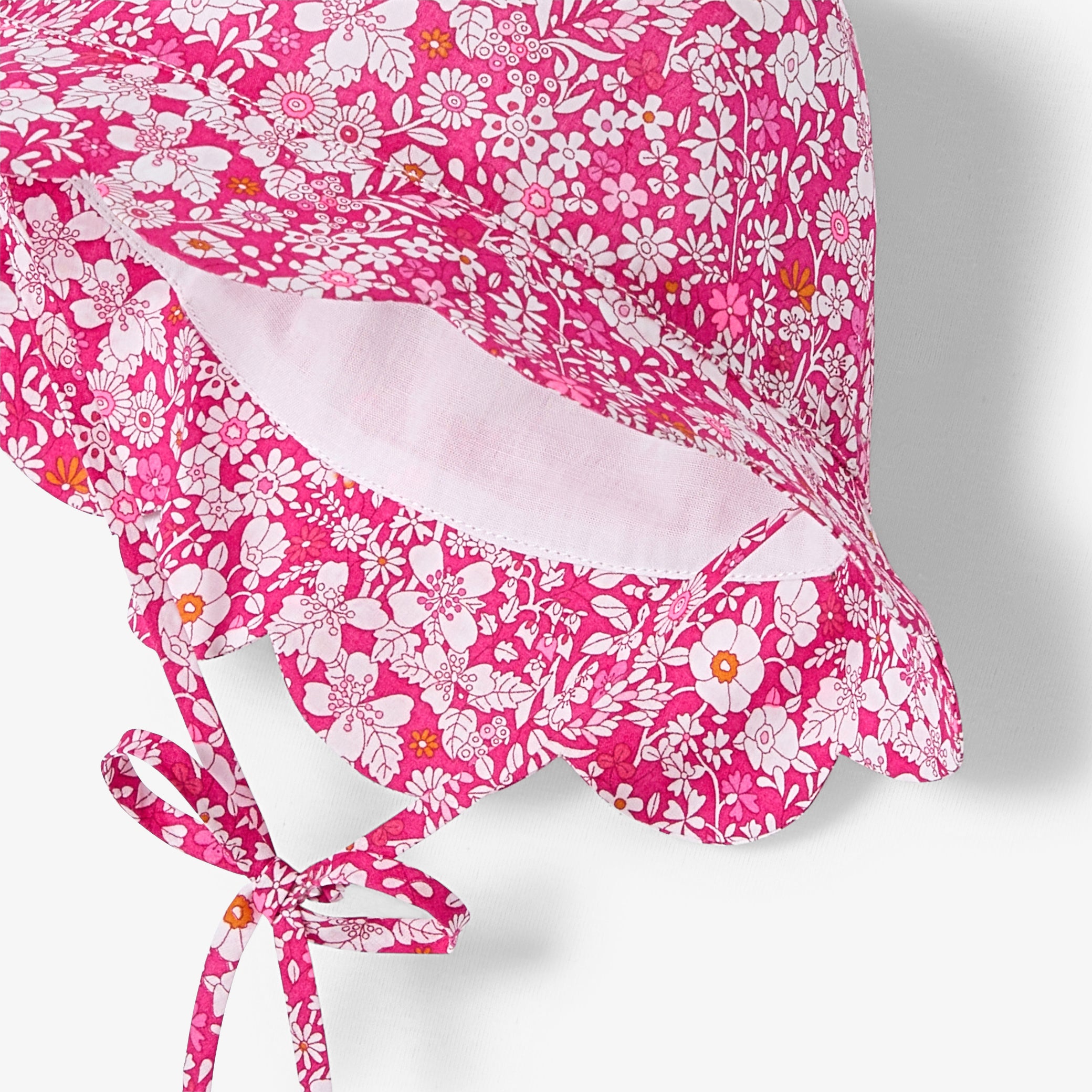 Baby girl hat in Liberty fabric