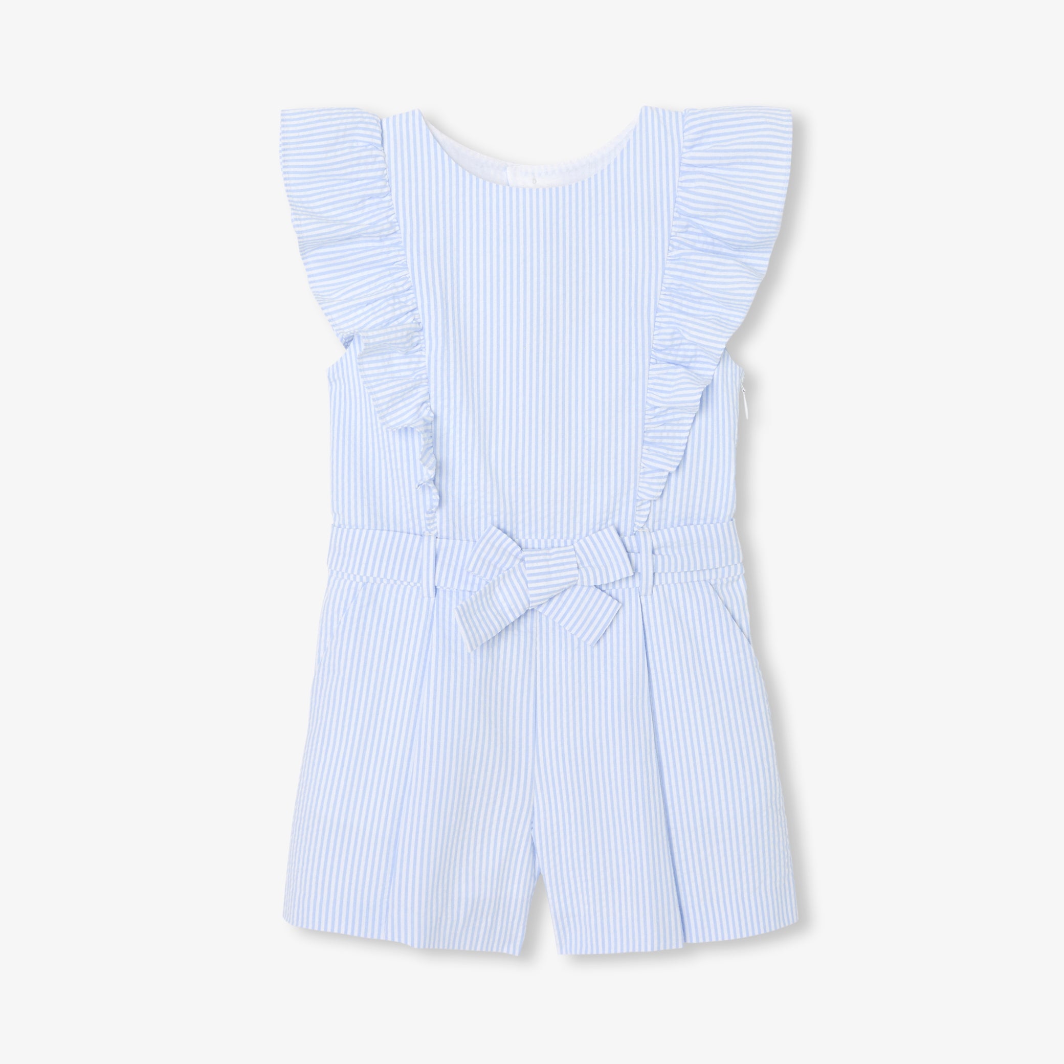 Girl seersucker jumpsuit