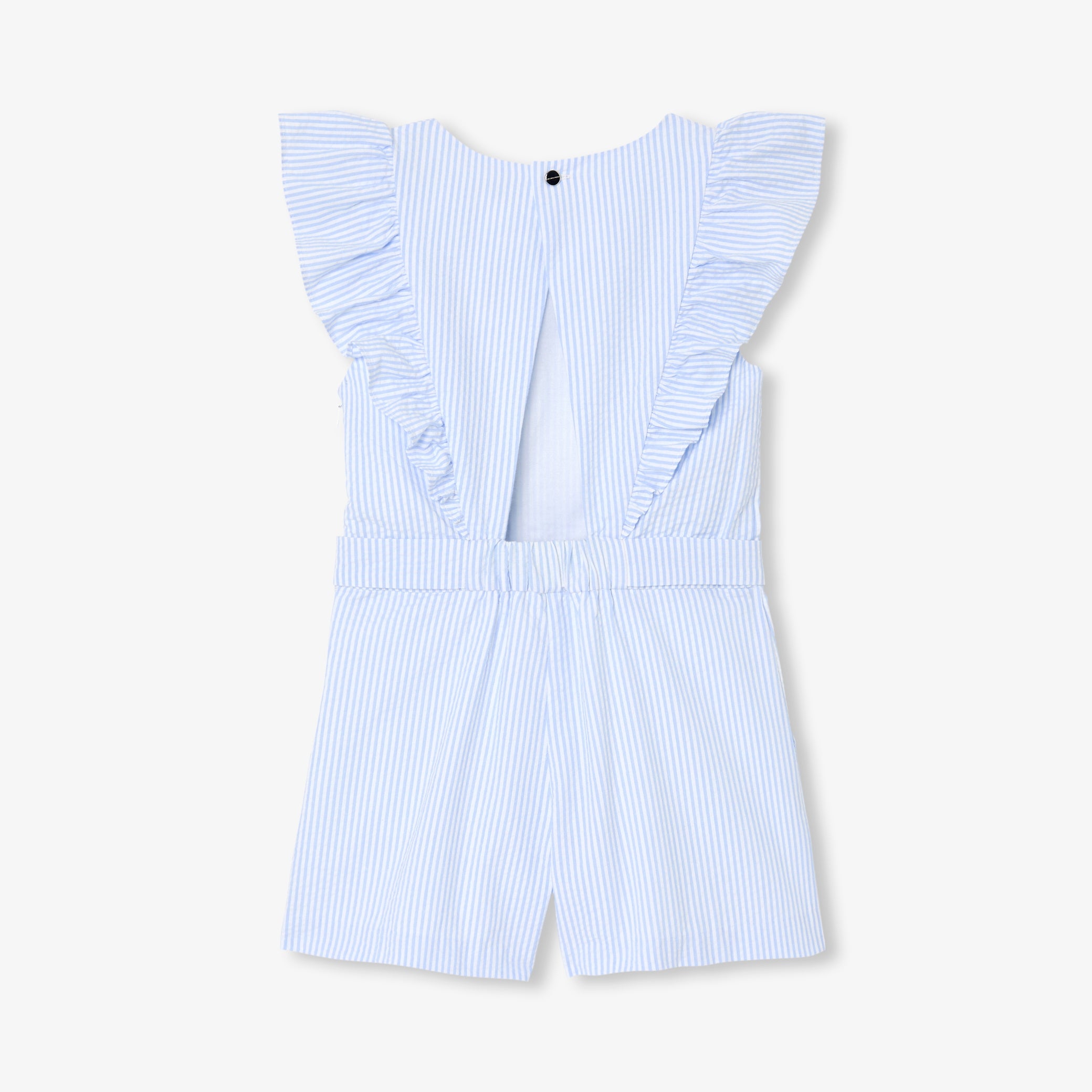 Girl seersucker jumpsuit