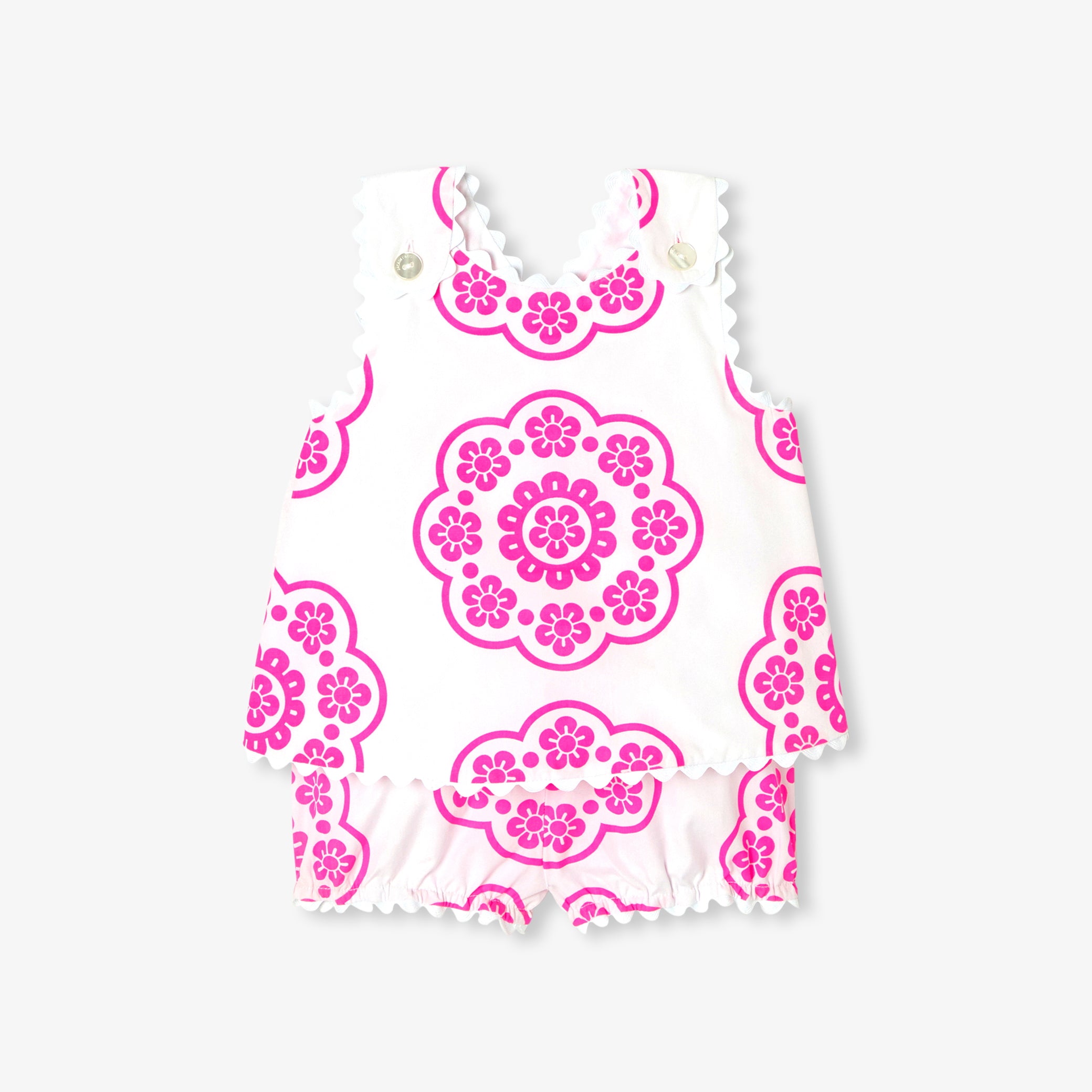 Baby girl rosette print set