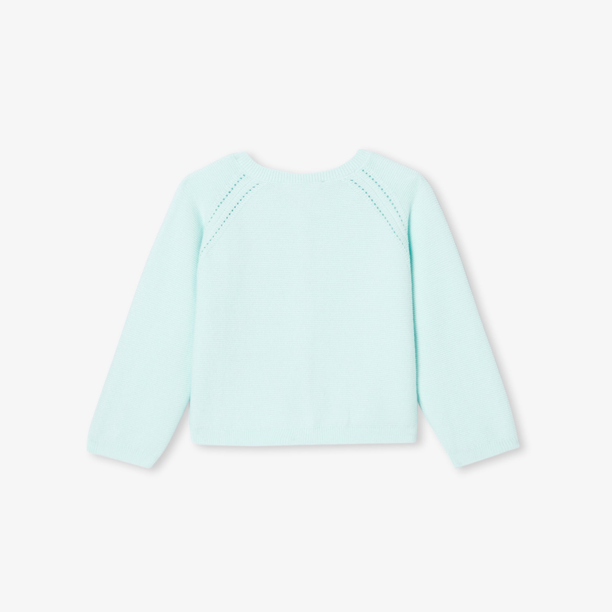 Toddler girl cardigan in garter stitch