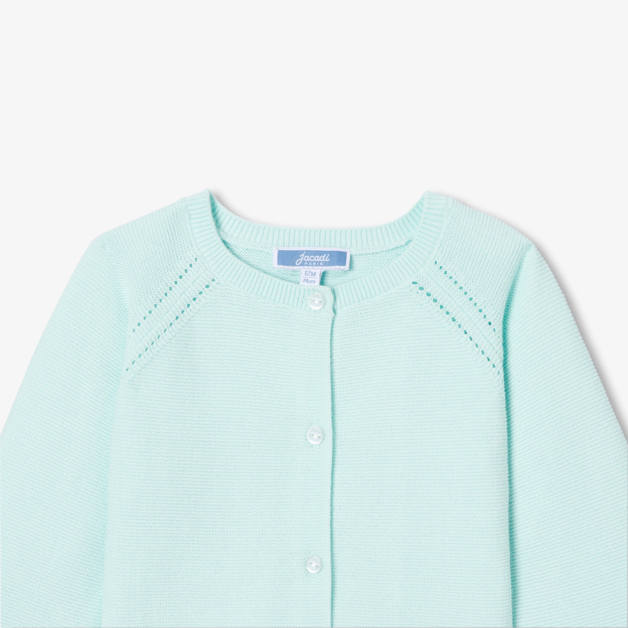 Toddler girl cardigan in garter stitch