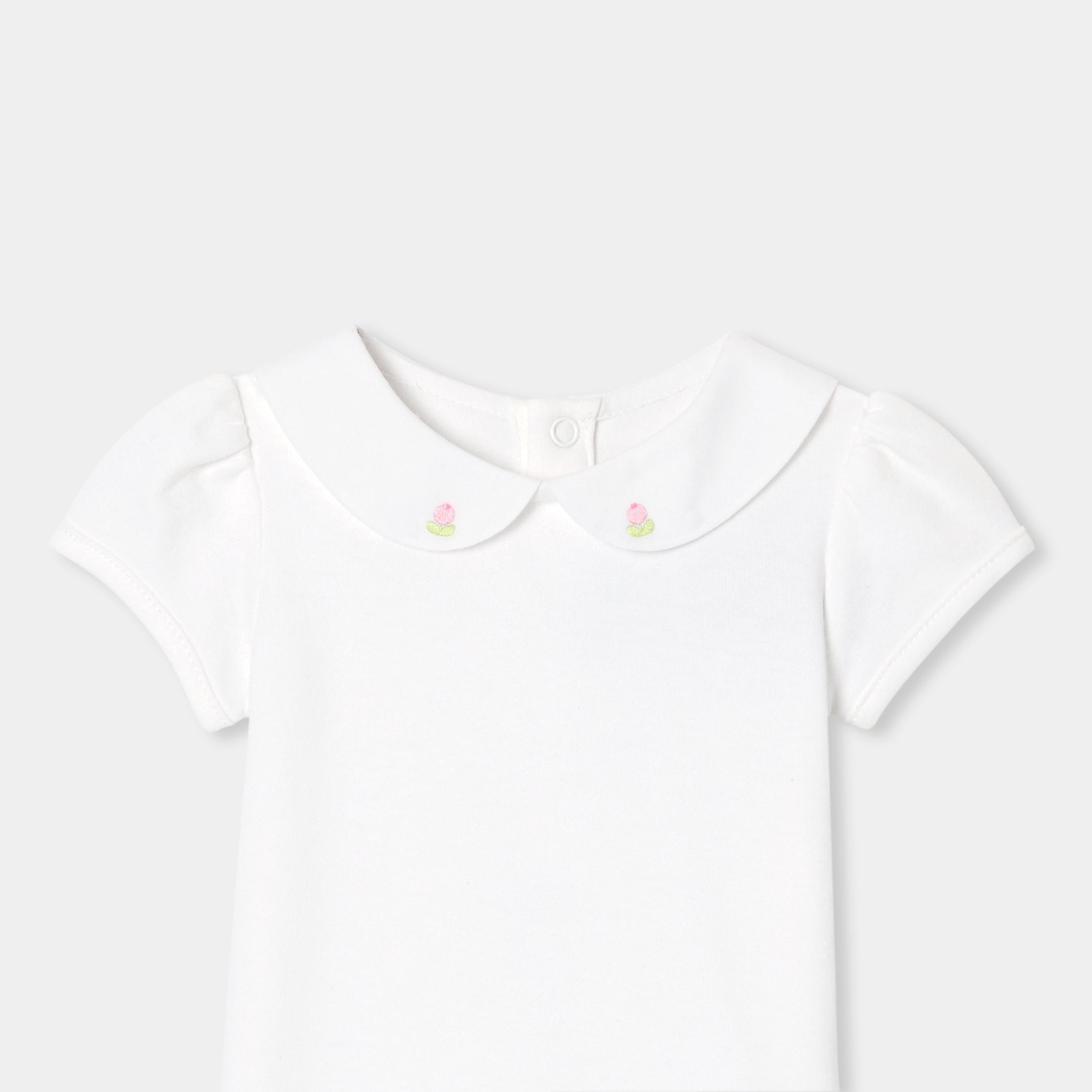 Baby girl short-sleeved bodysuit