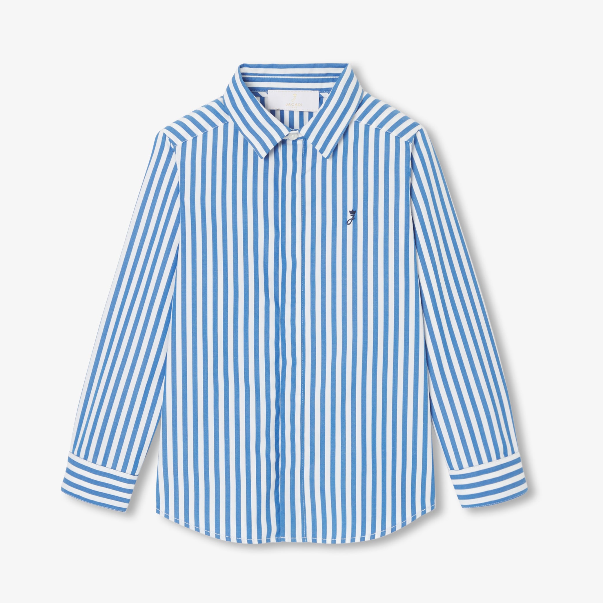 Child shirt in striped poplin