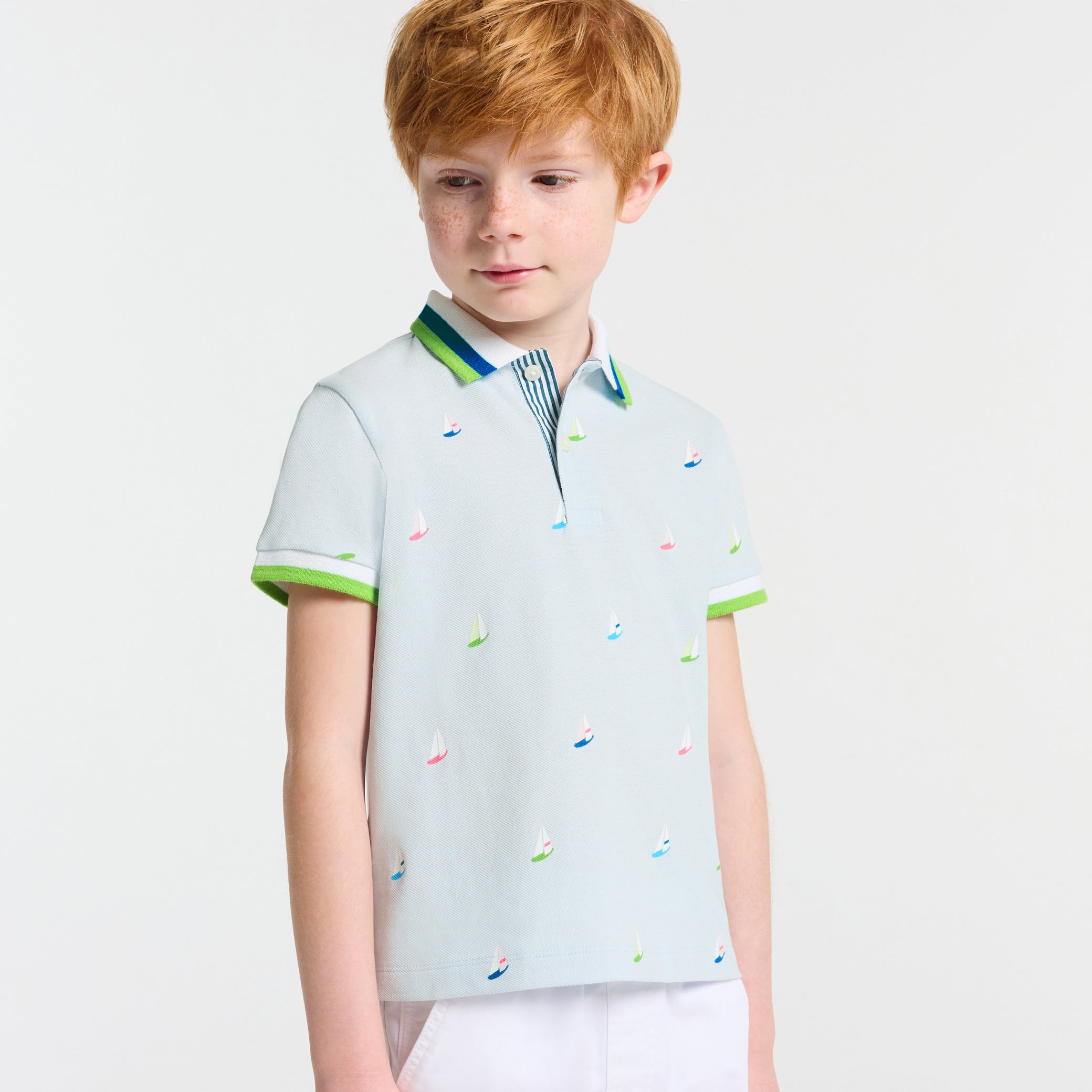 Boy's boat polo shirt