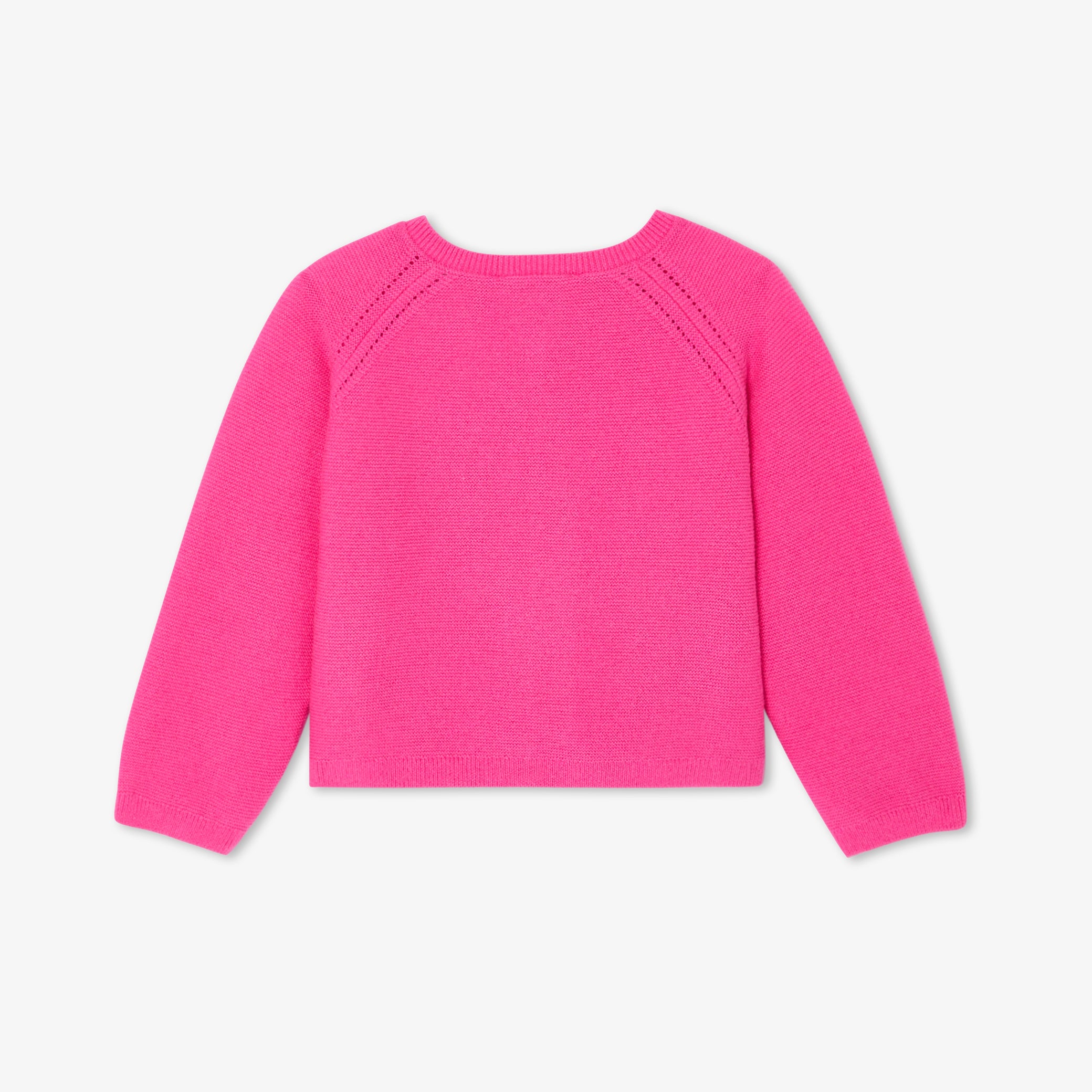 Toddler girl cardigan in garter stitch