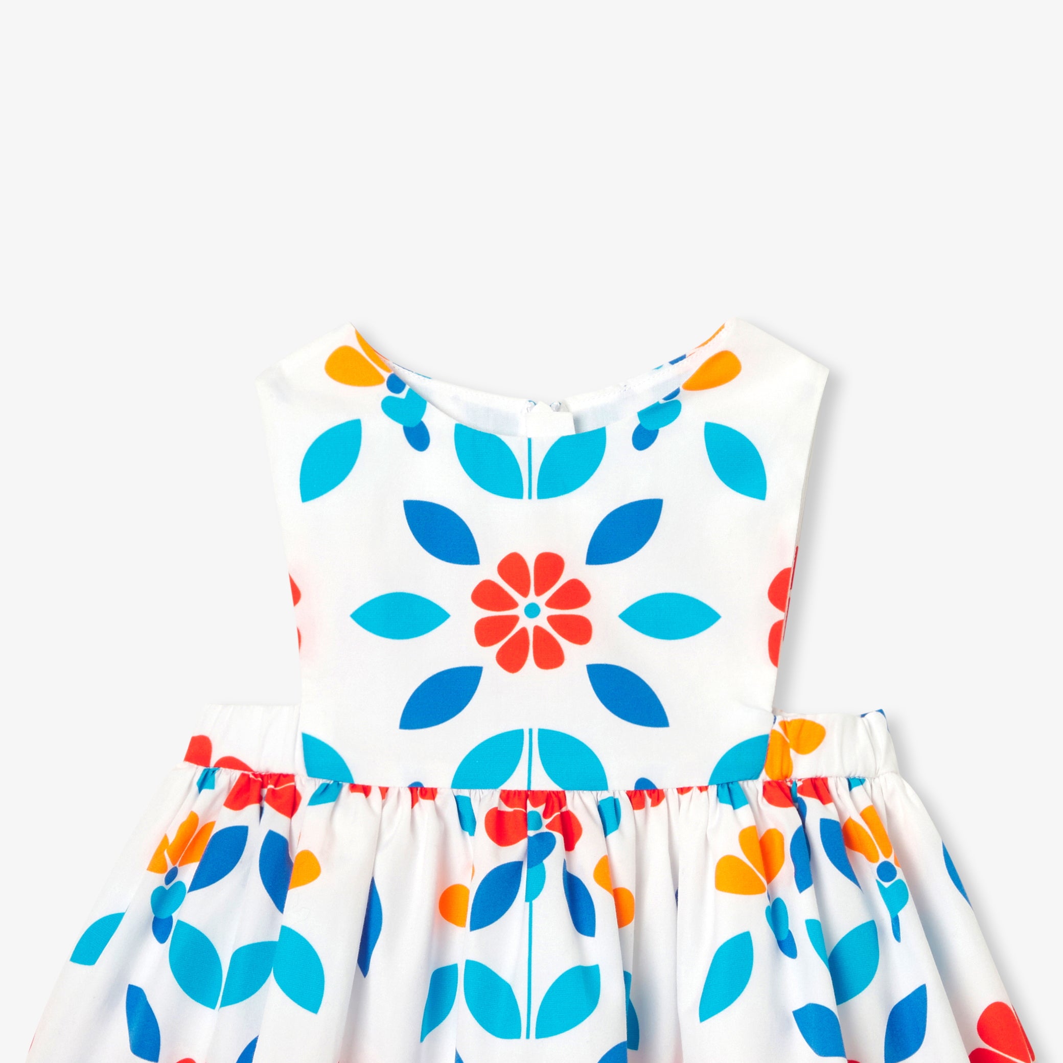 Toddler girl dress in poplin