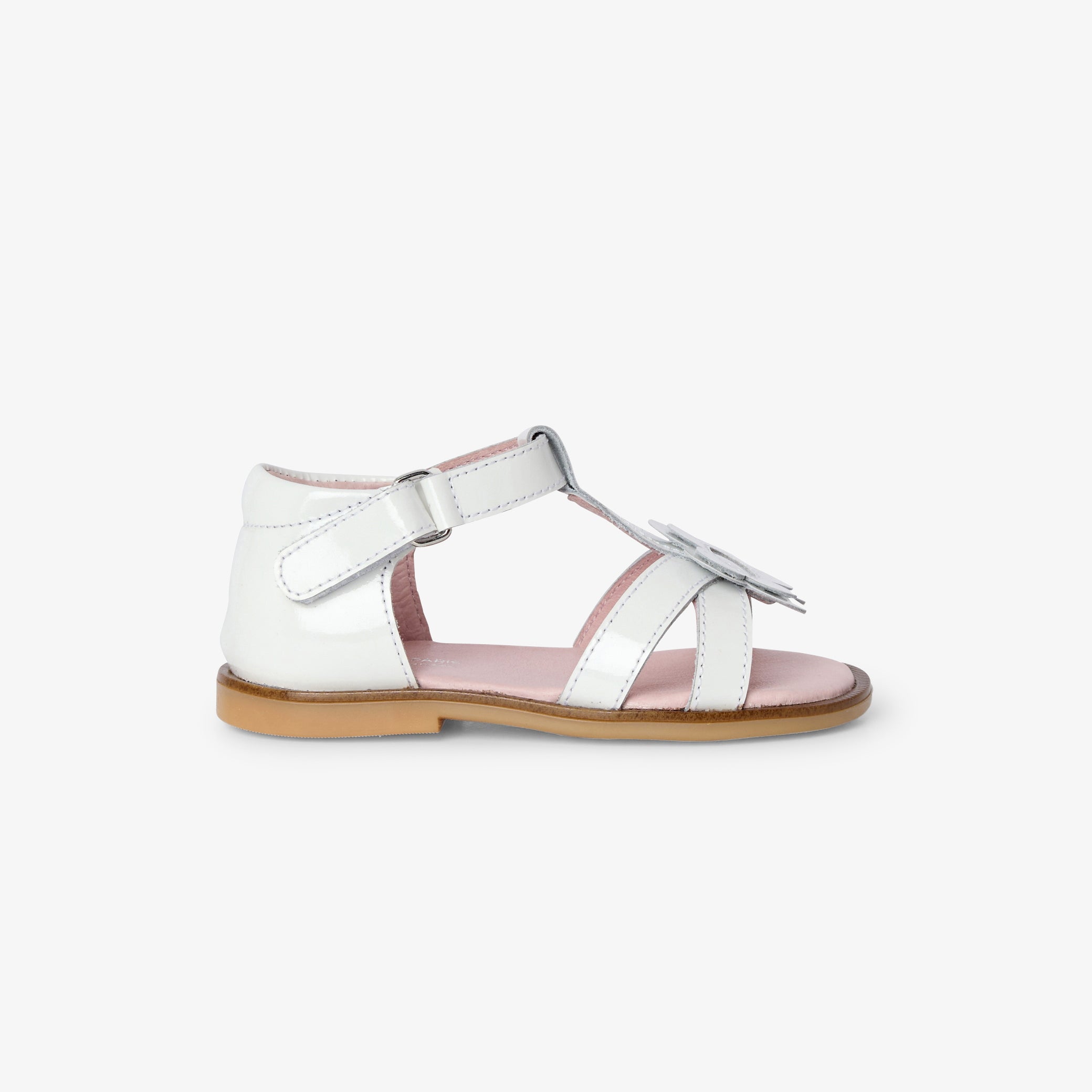 Baby girl sandals in patent leather