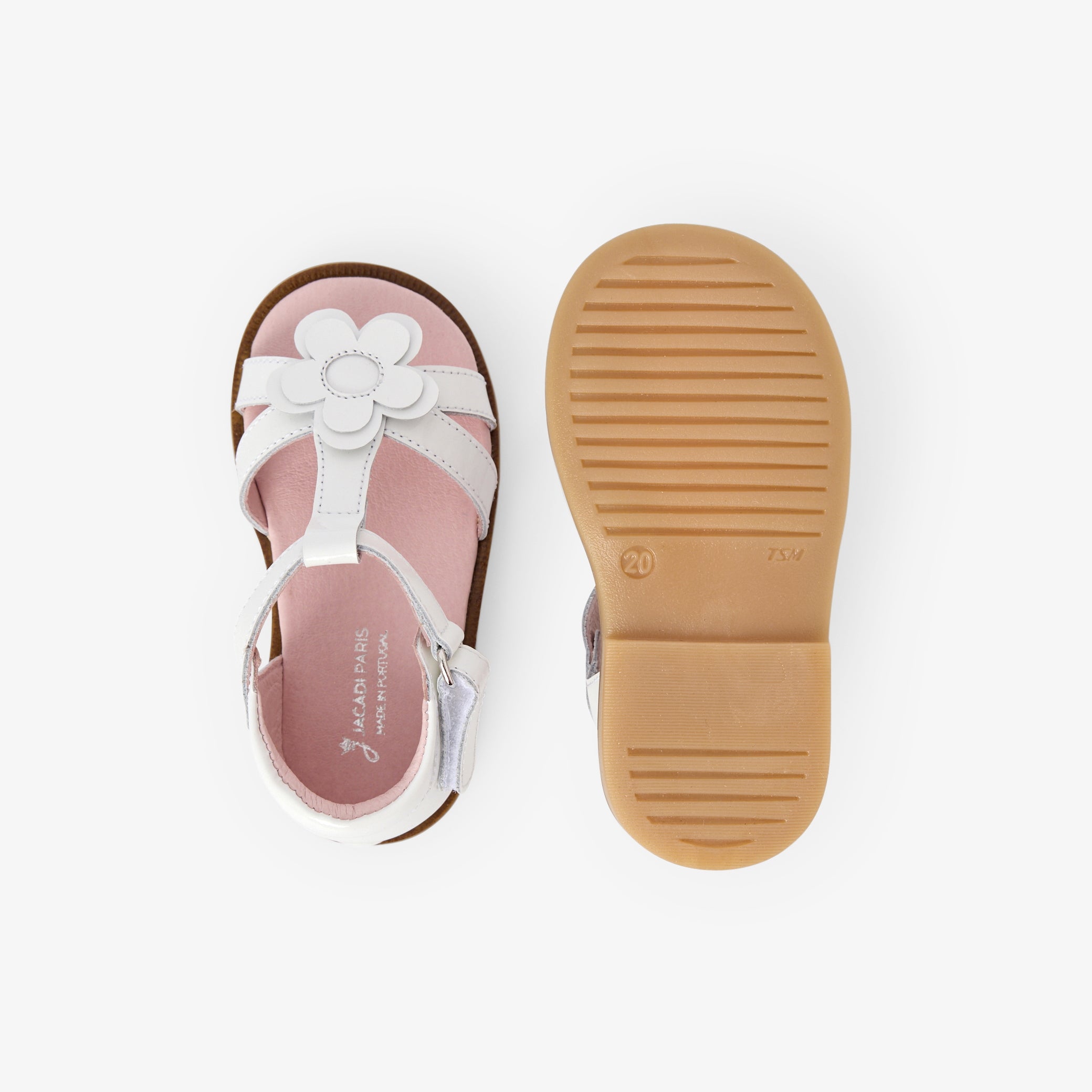 Baby girl sandals in patent leather