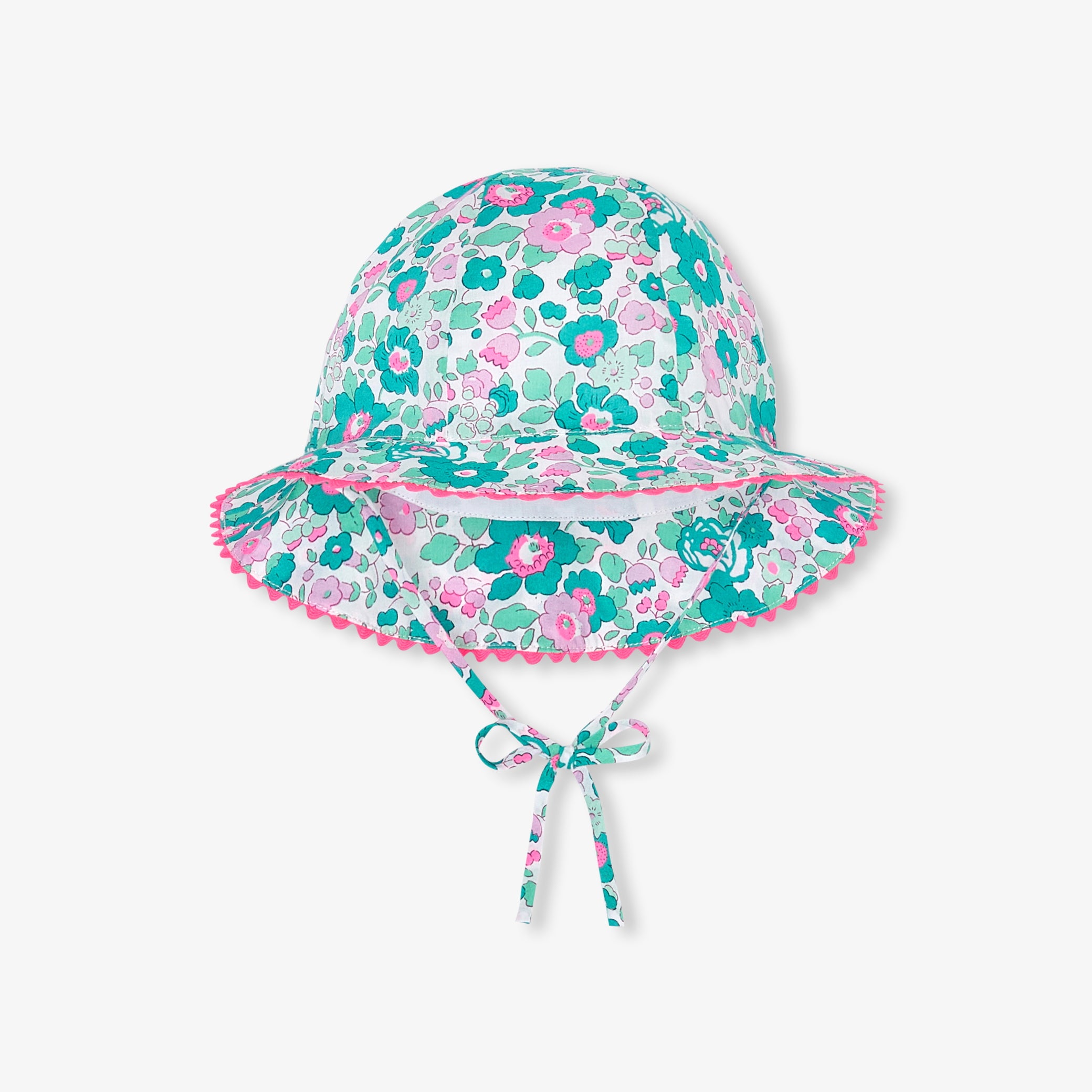 Toddler girl hat in Liberty fabric