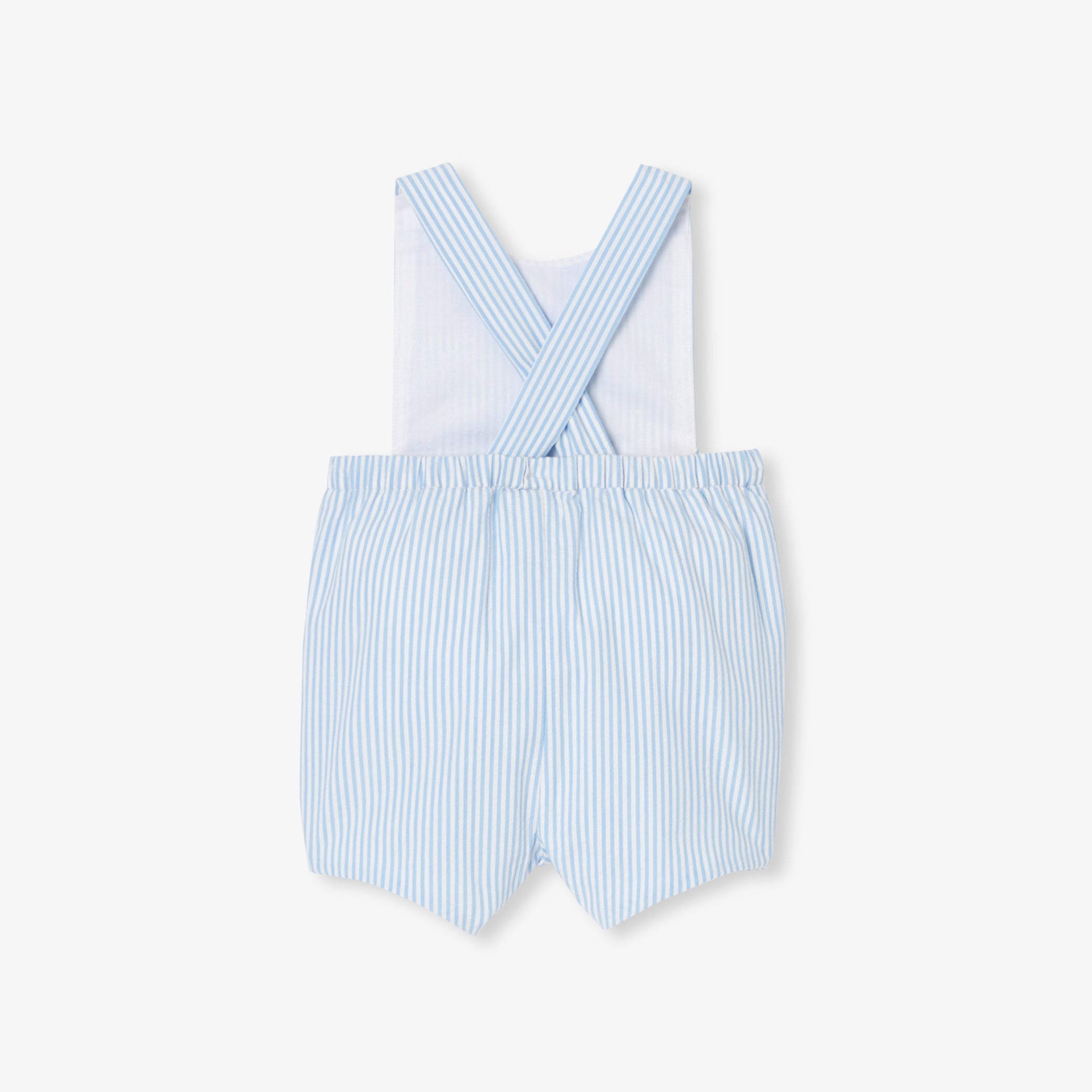 Baby boy seersucker romper