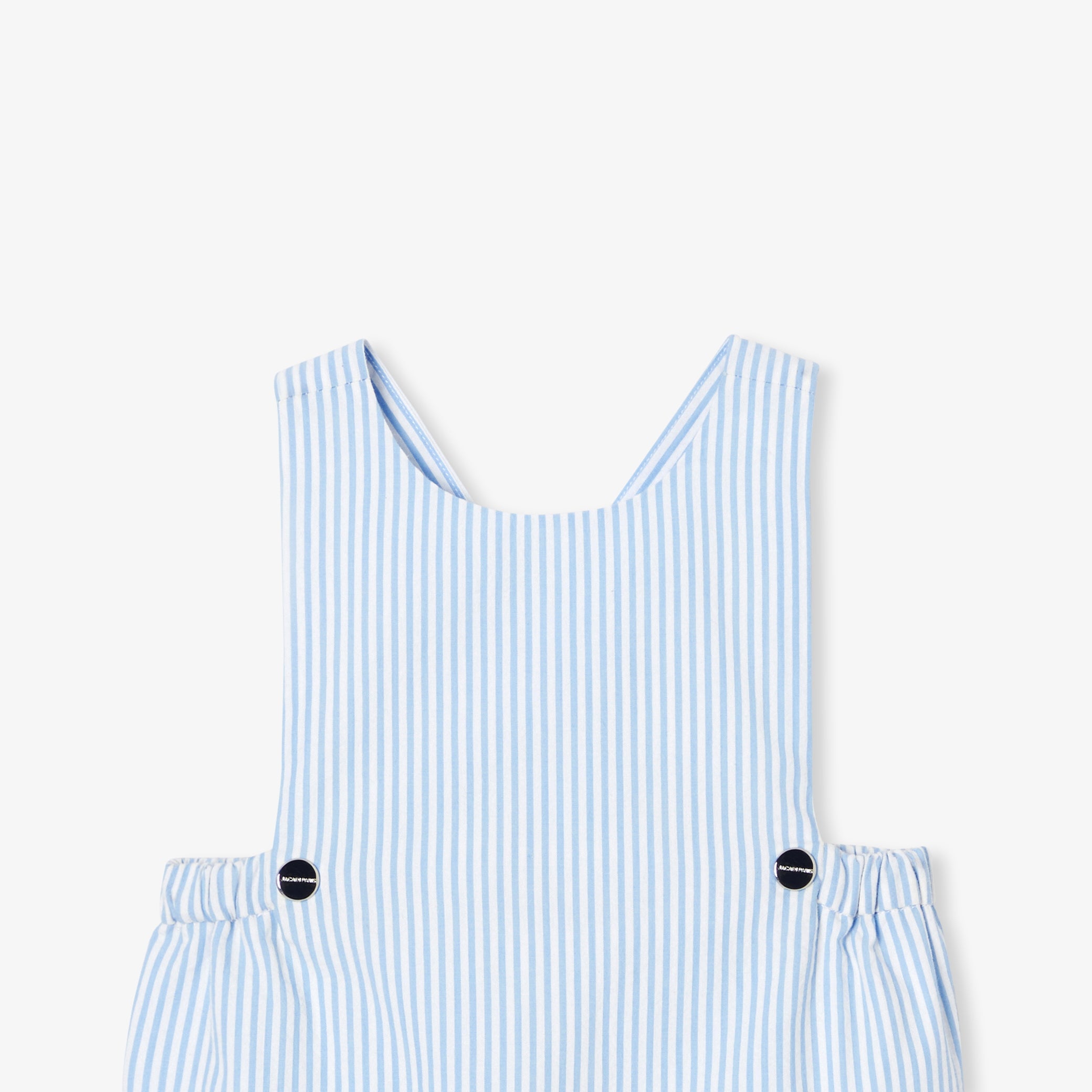 Baby boy seersucker romper