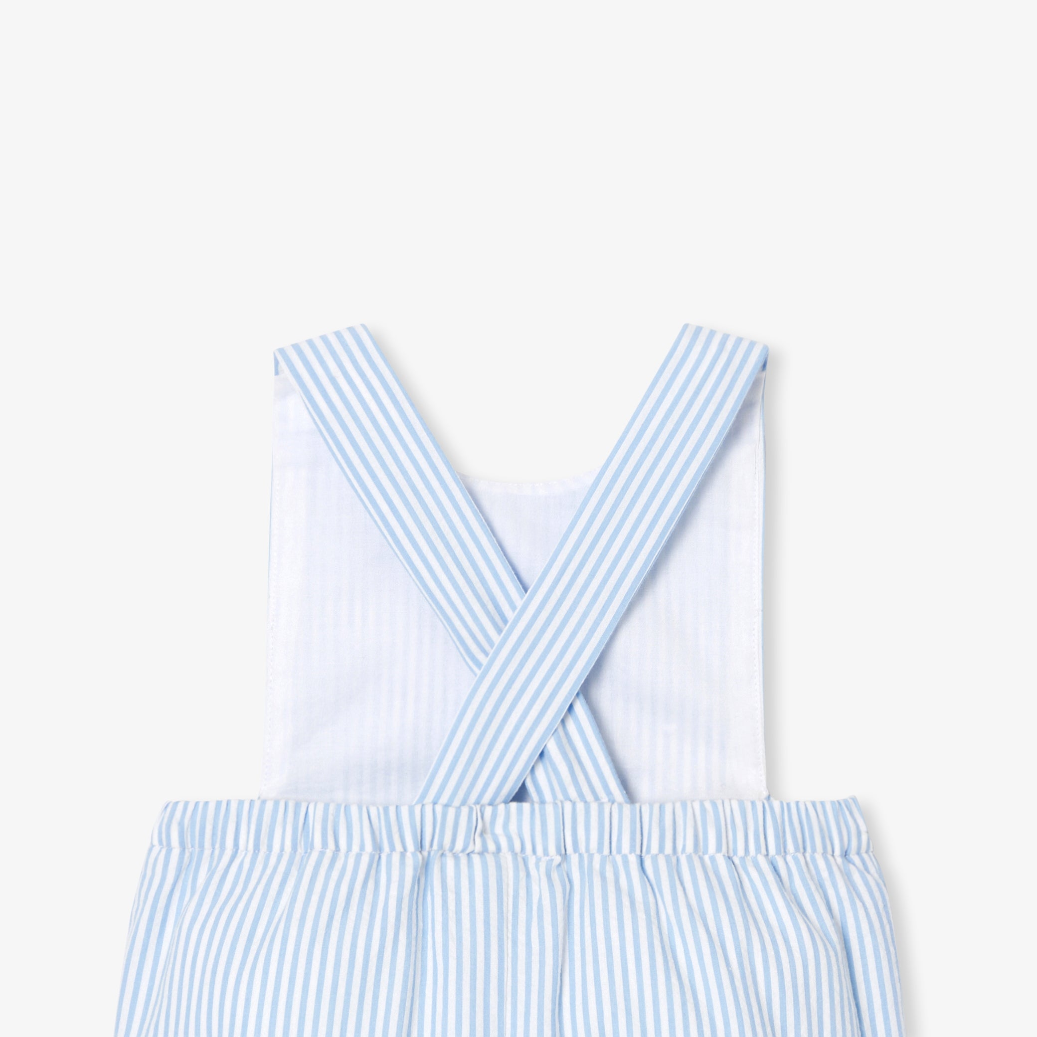 Baby boy seersucker romper