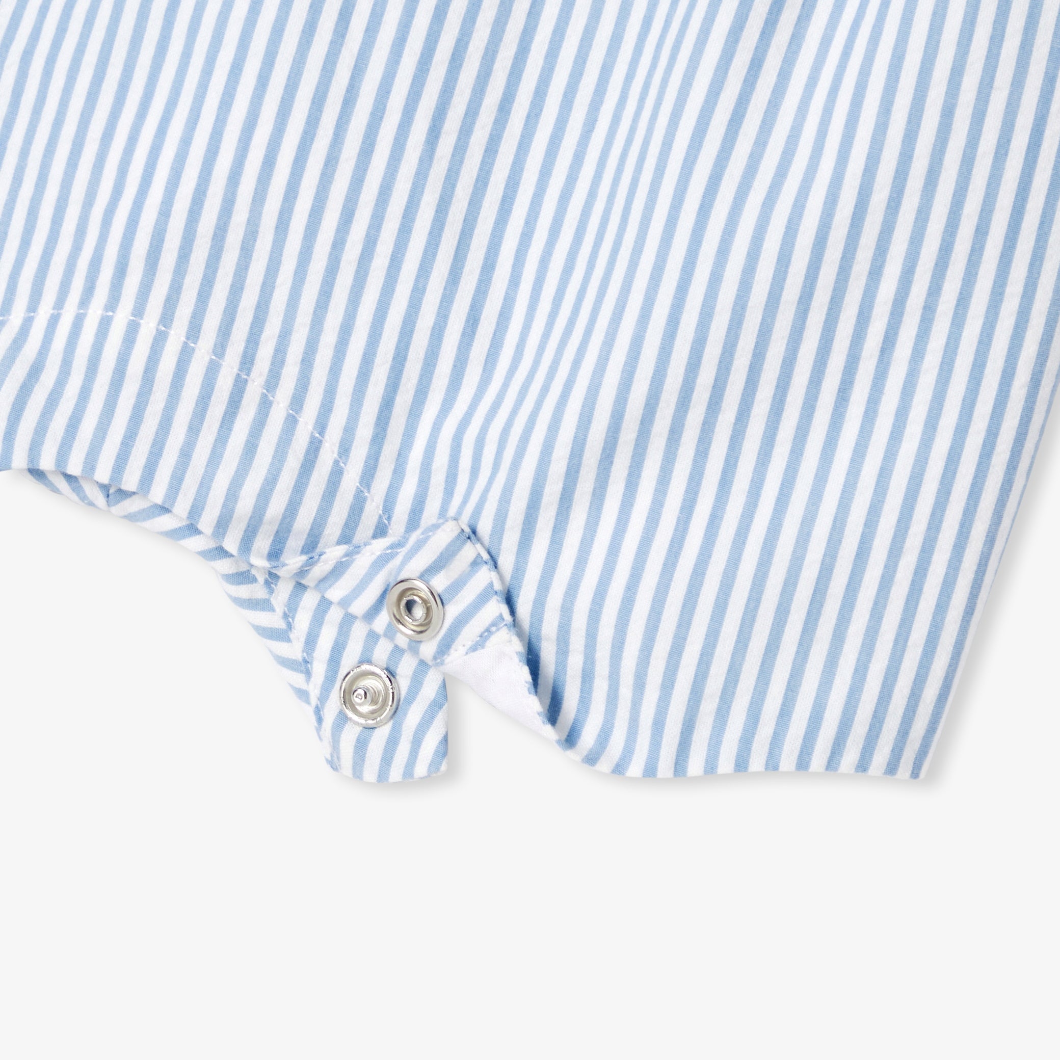 Baby boy seersucker romper