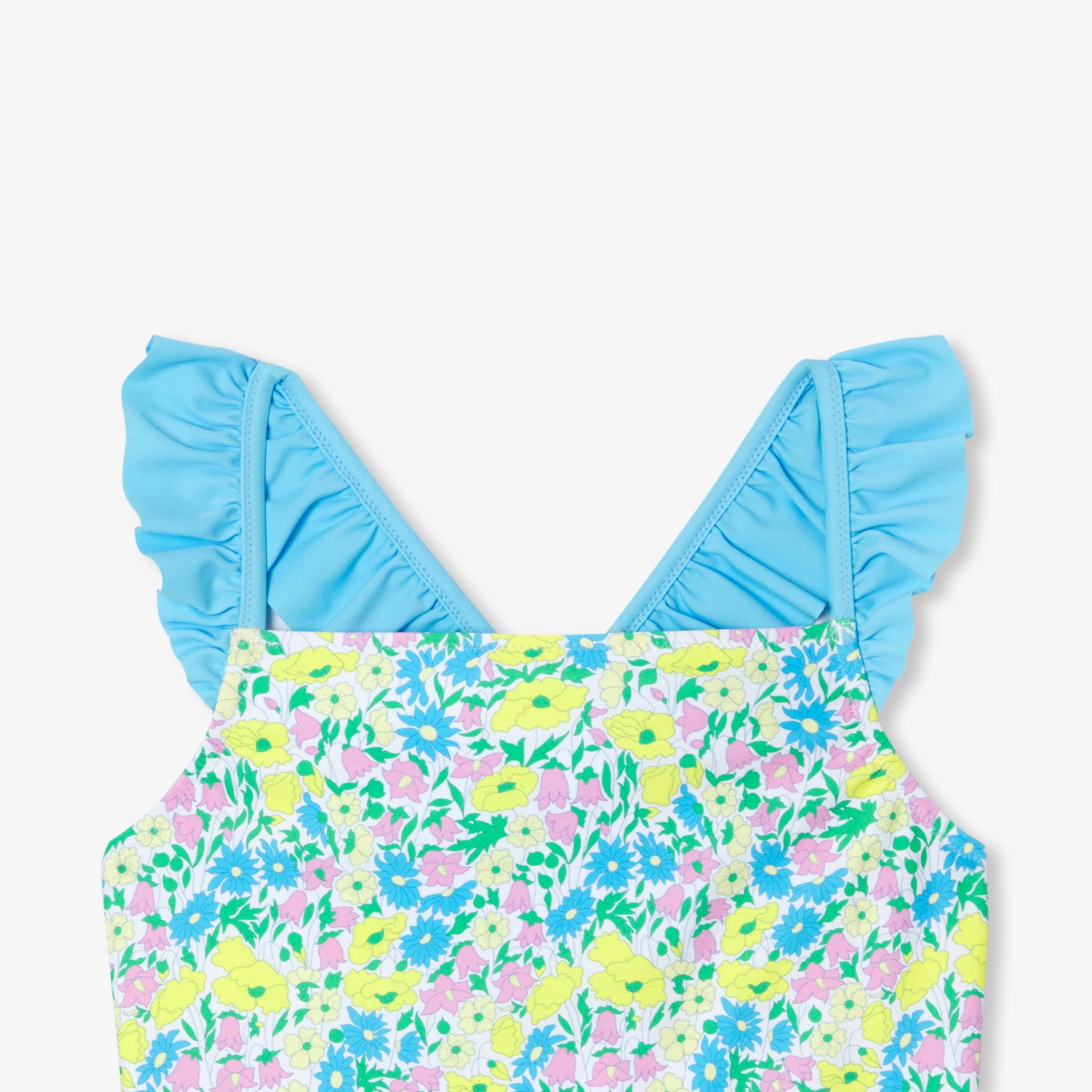 Girl 1-piece swimsuit in Liberty fabric