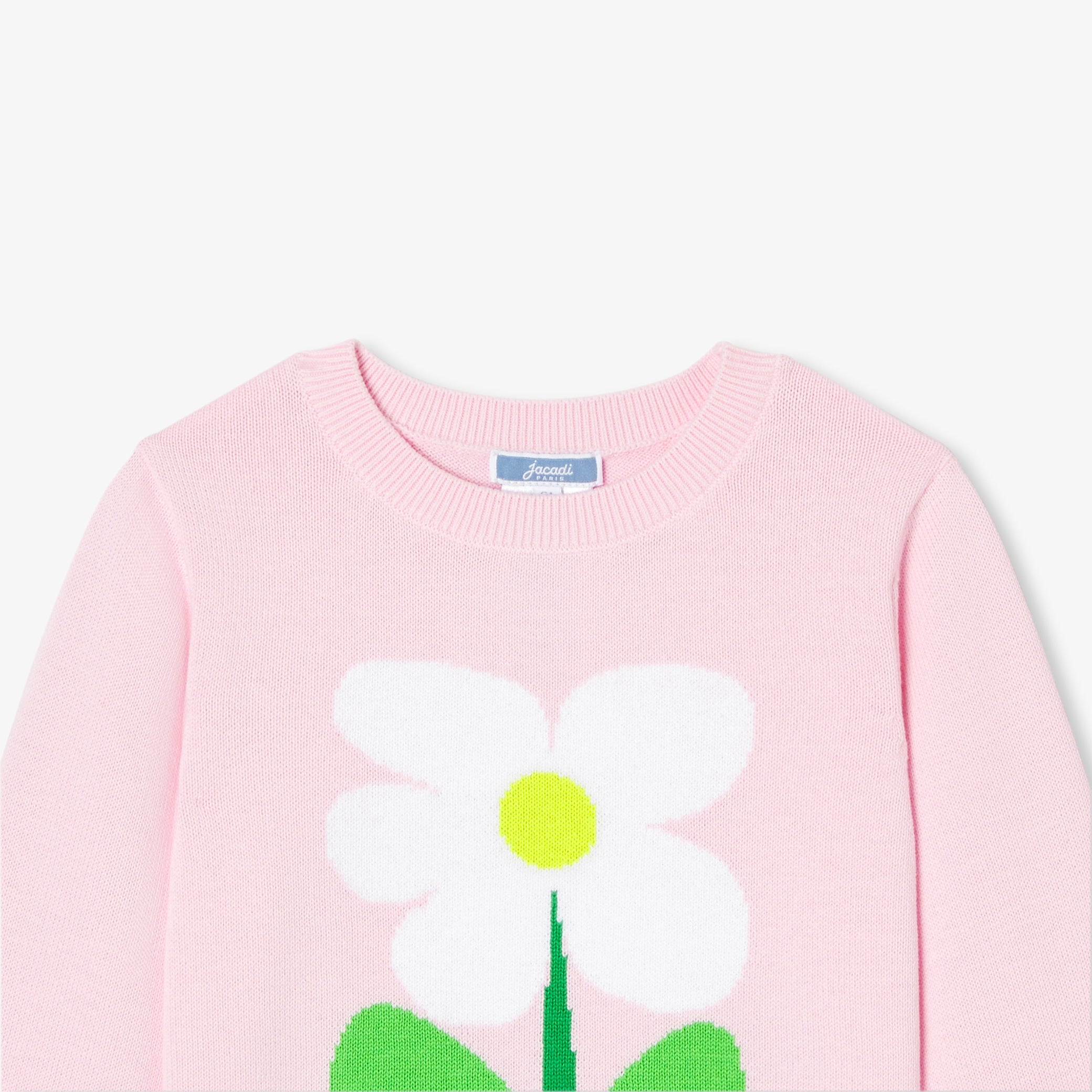 Girl intarsia flower sweater