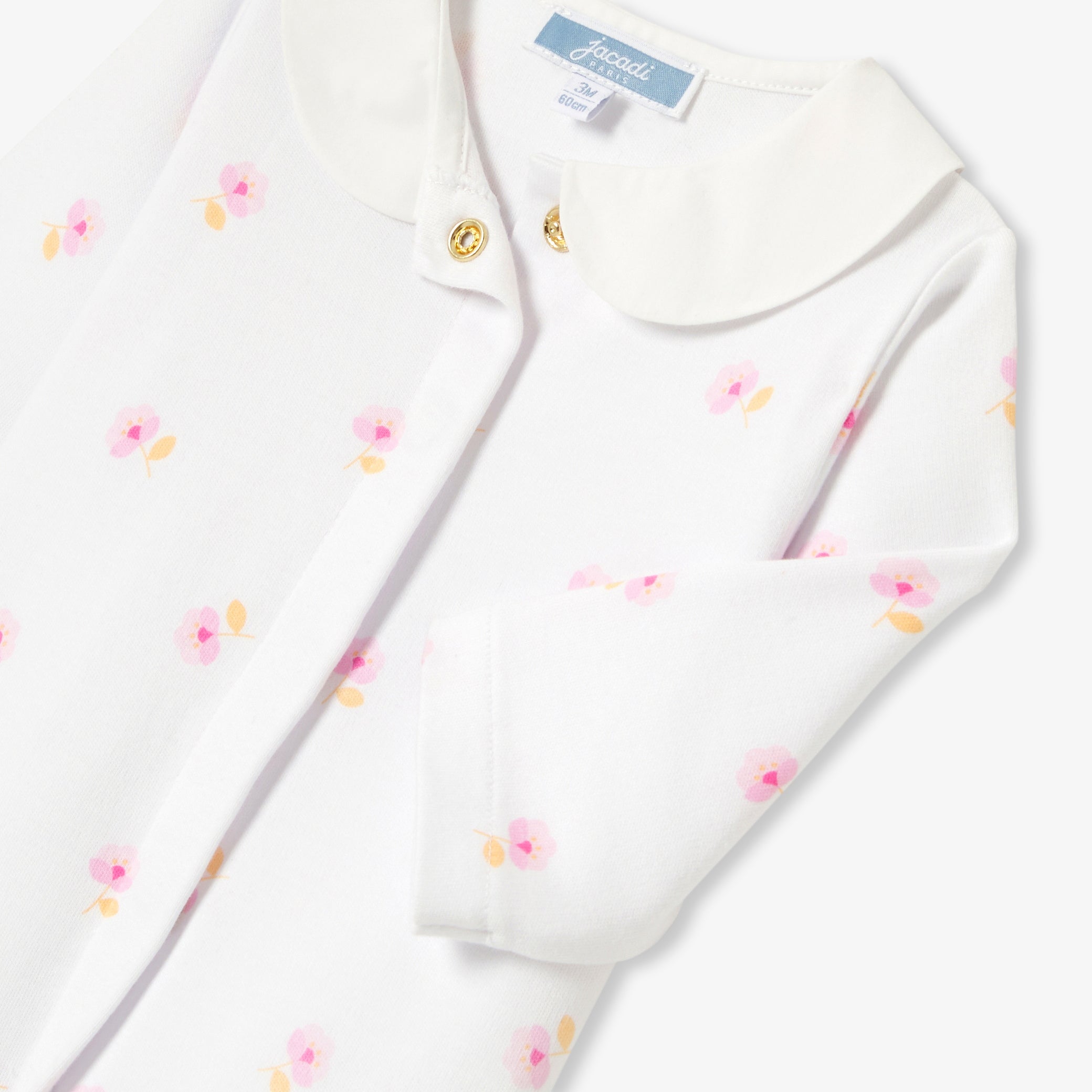 Baby girl pajamas in cotton interlock