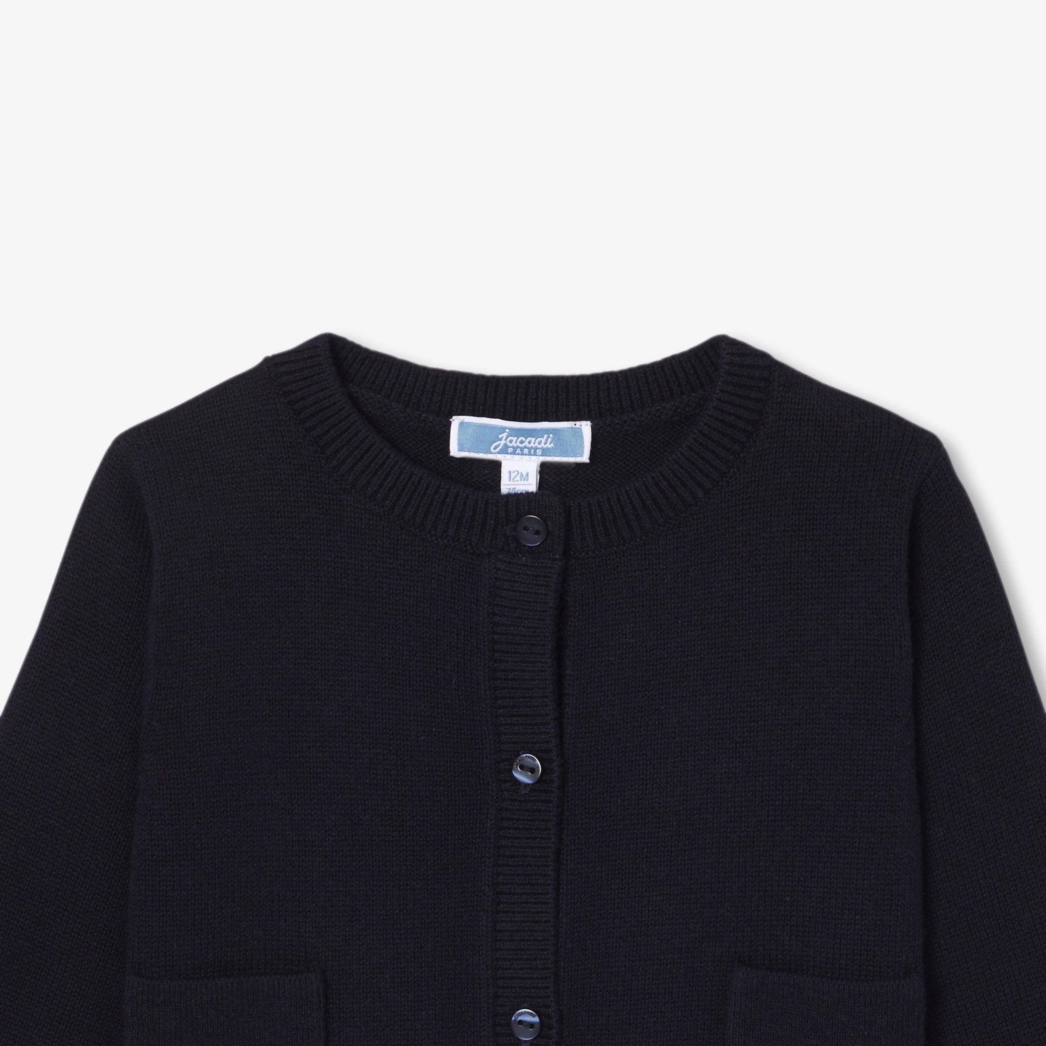 Baby girl cardigan in cotton and wool
