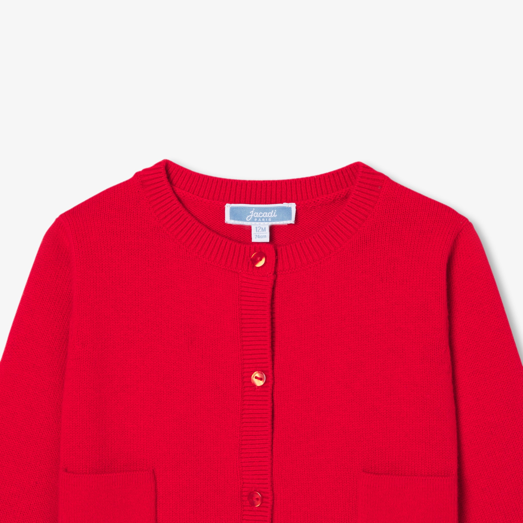 Baby girl cardigan in cotton and wool