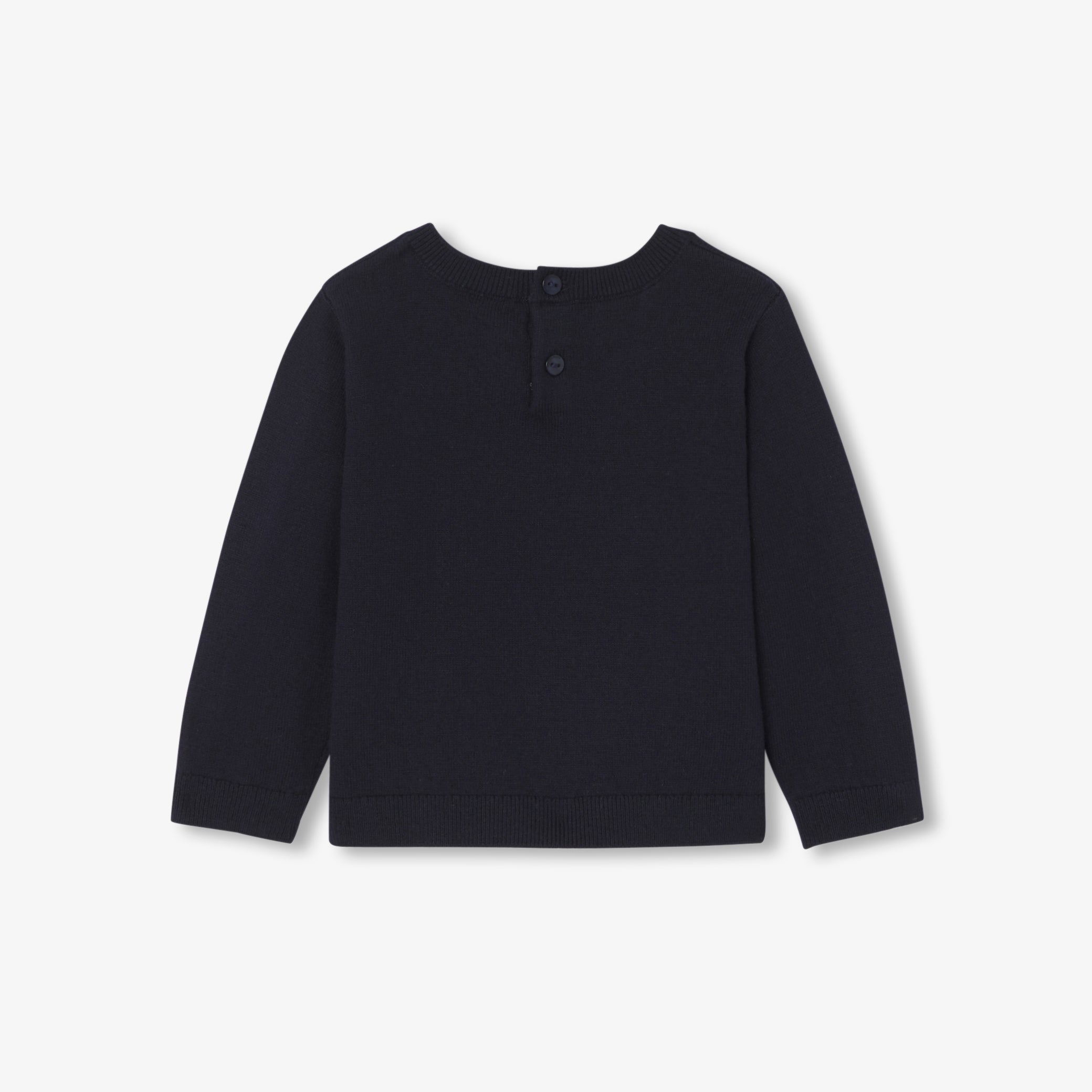 Baby girl jumper in cotton and wool