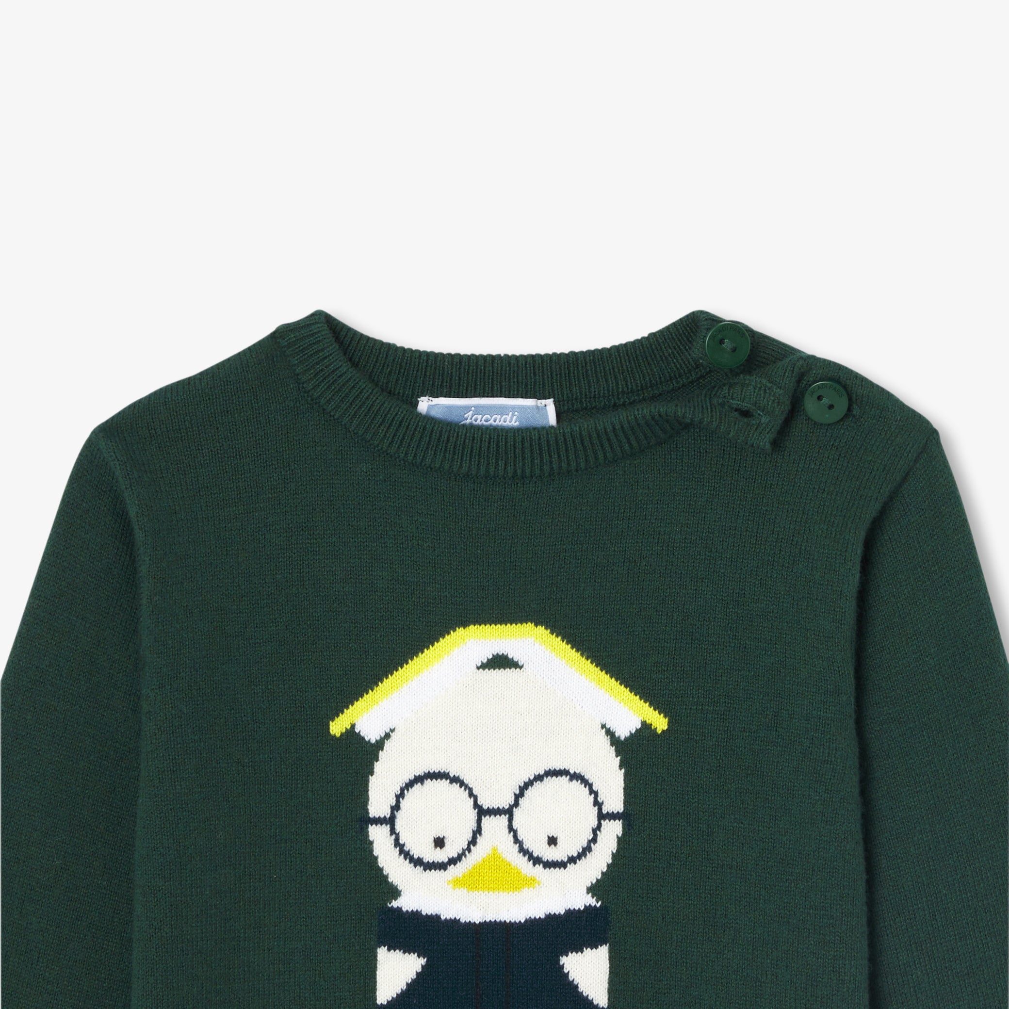 Toddler boy sweater in cotton and wool