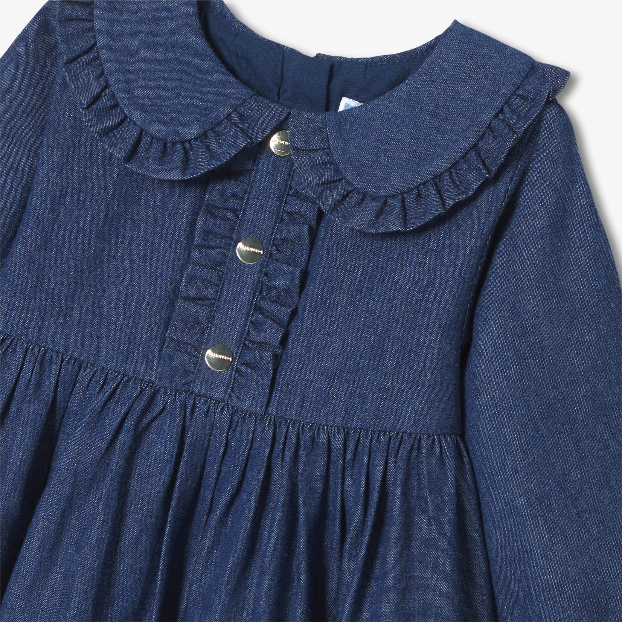 Toddler girl dress in light denim