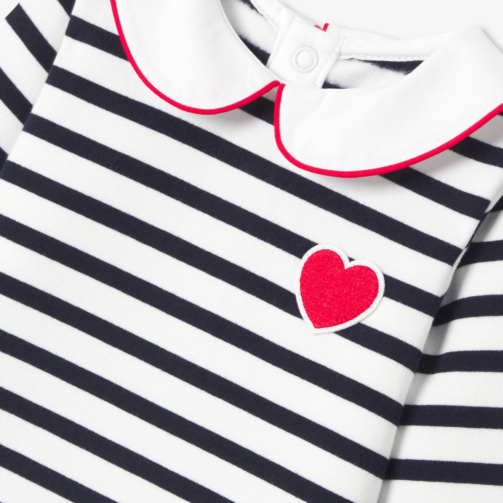 Baby girl dress in striped fleece